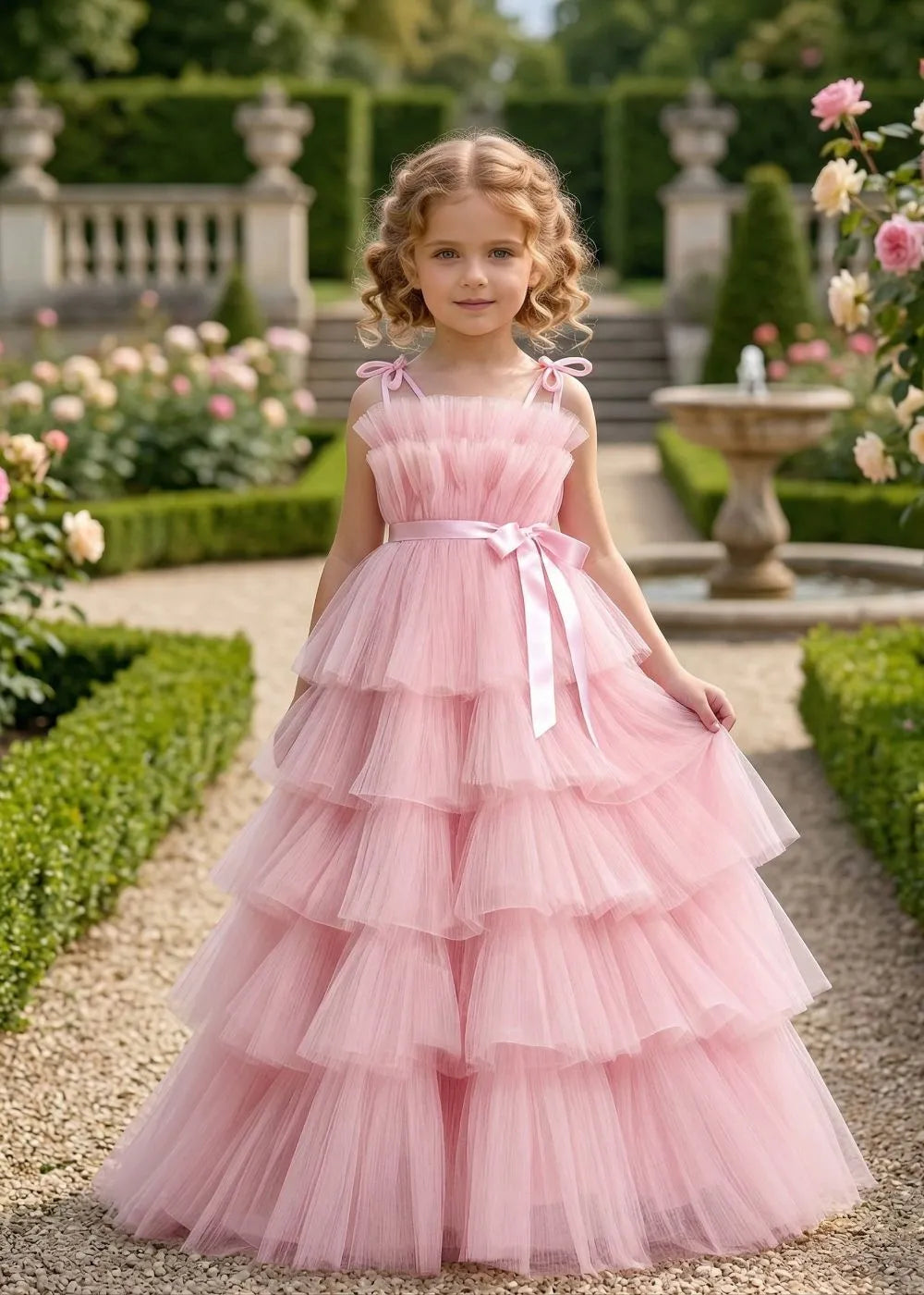 Ethereal Cloud-Tier Tulle Gown