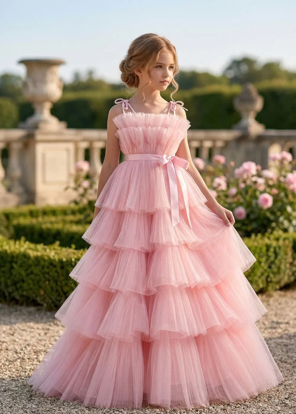 Ethereal Cloud-Tier Tulle Gown