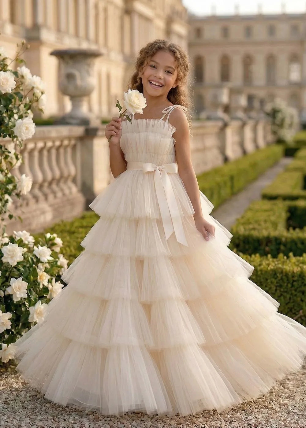 Ethereal Cloud-Tier Tulle Gown