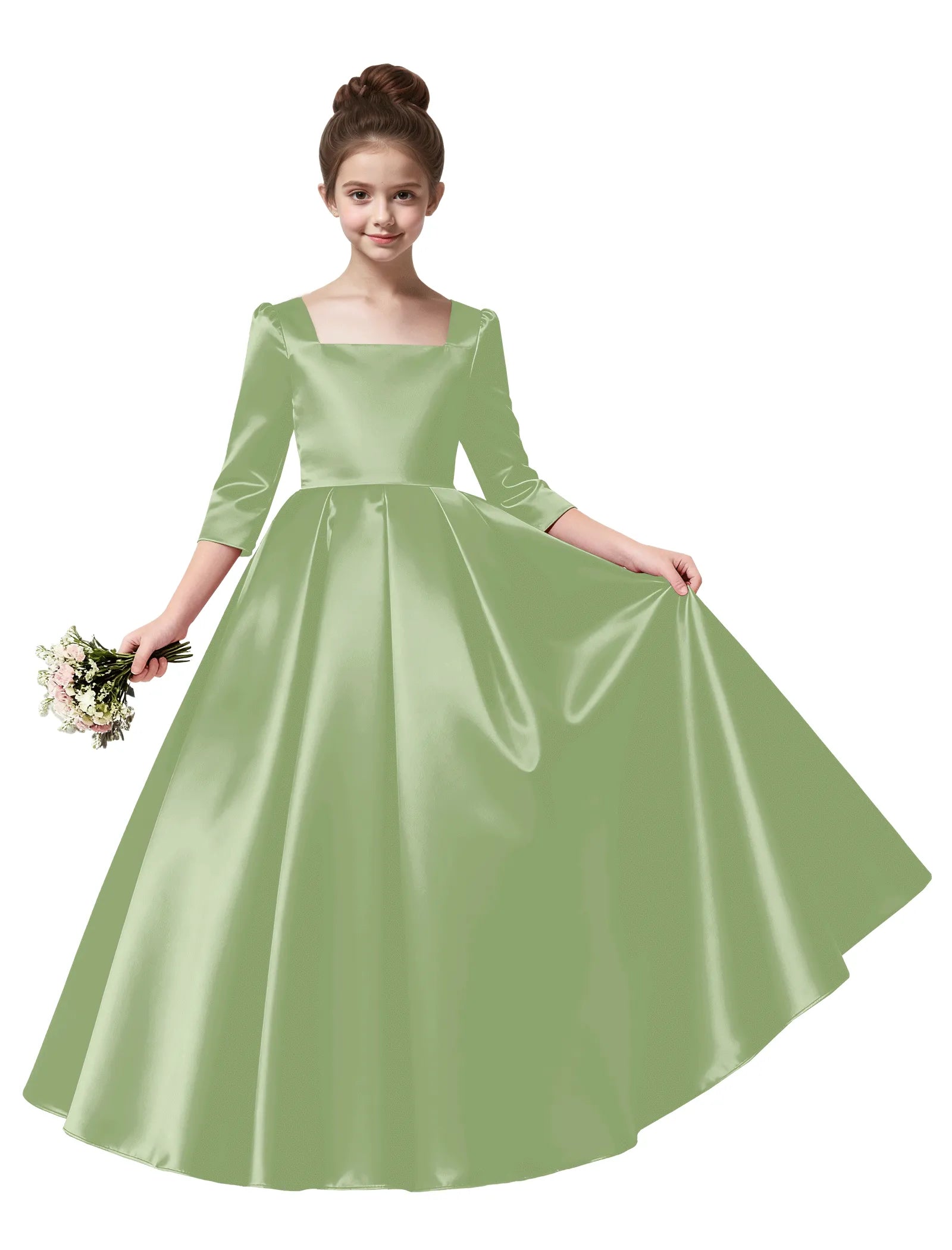 オフショルダーのレースプリンセスドレス