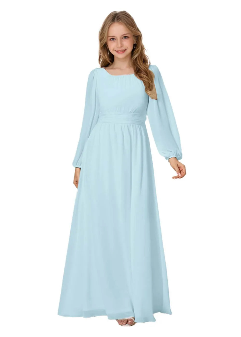 Grace Long Sleeve Chiffon Gown