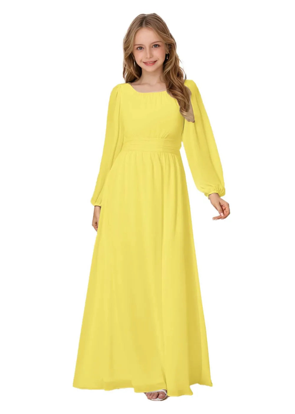 Grace Long Sleeve Chiffon Gown