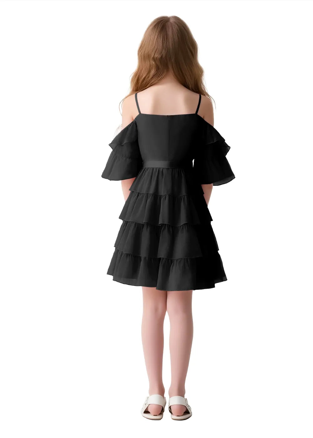 Flower Girl Dresses | Chiffon Ruffle Dress