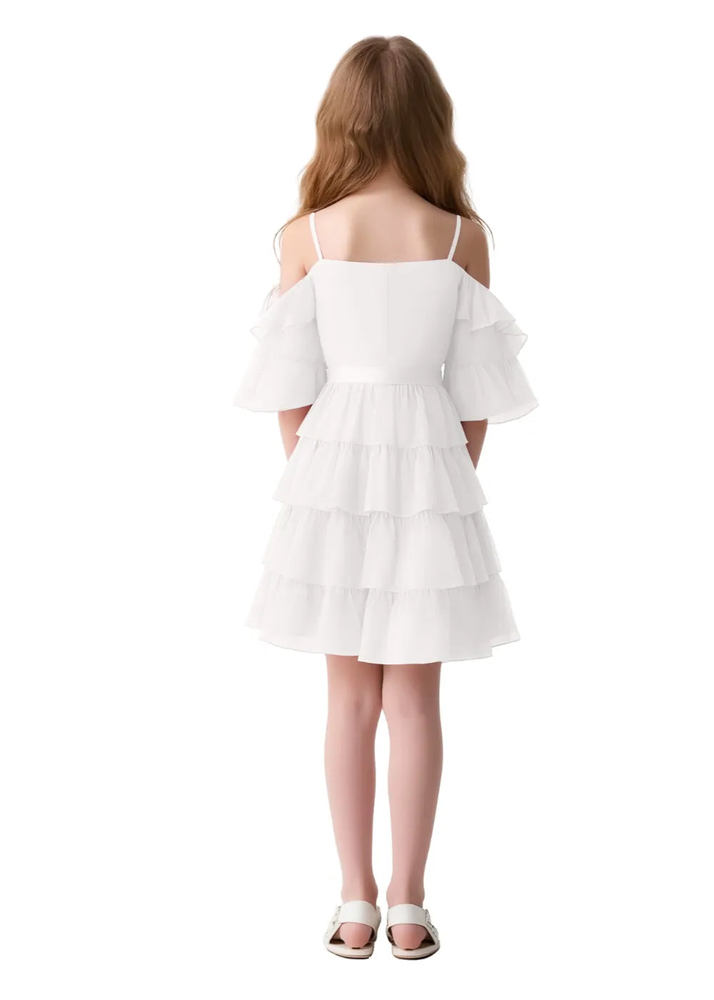 Flower Girl Dresses | Chiffon Ruffle Dress