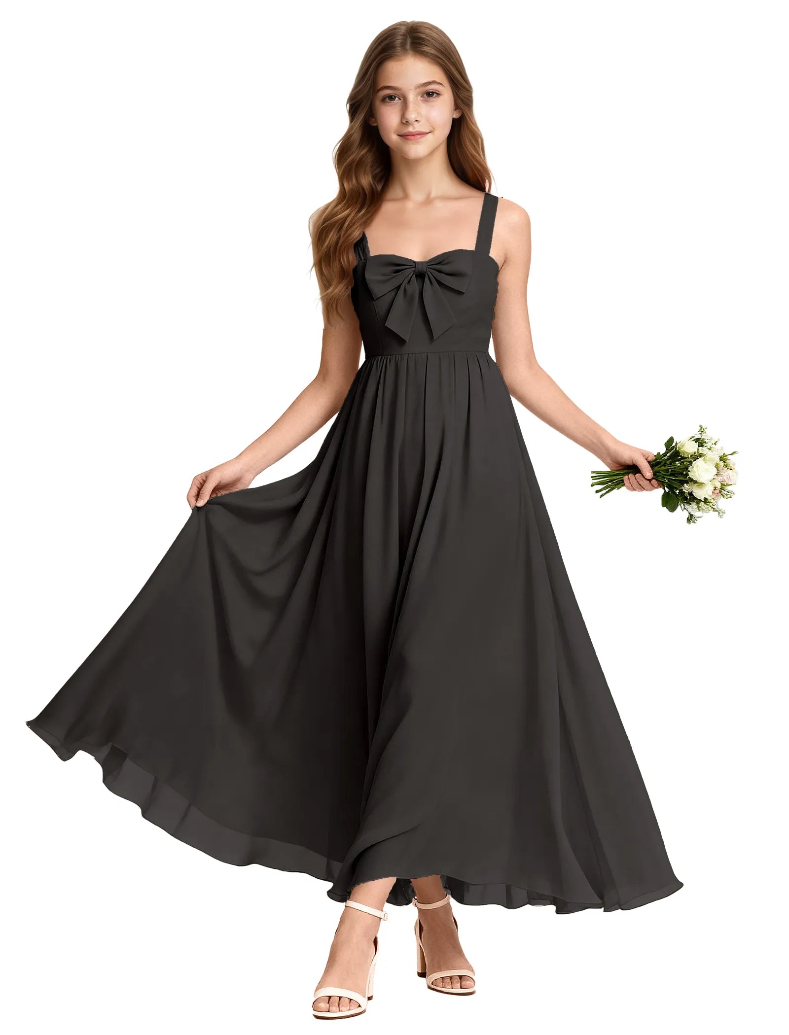 Elegant Bow Junior Bridesmaid Dress