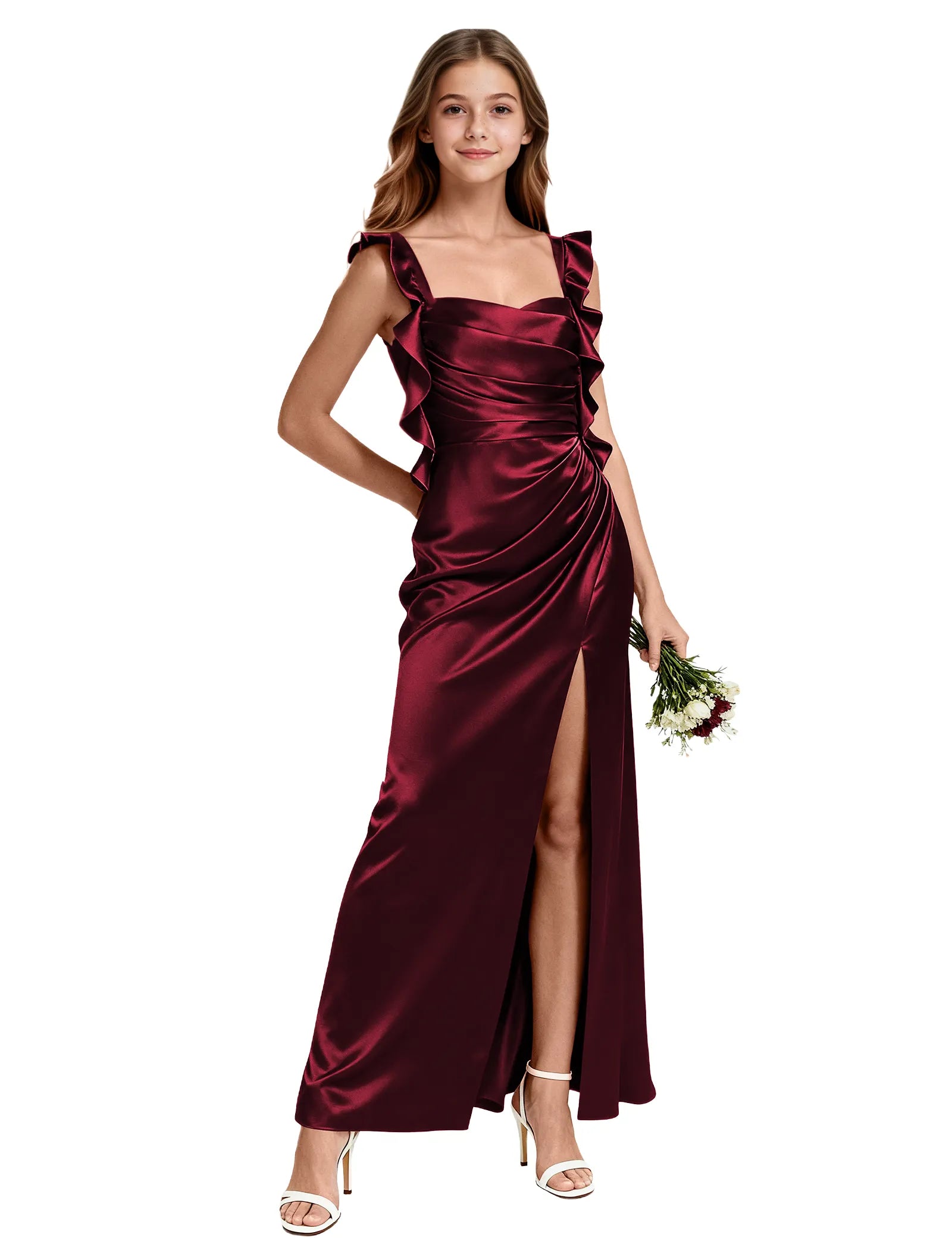 Vestido de princesa sin mangas de encaje