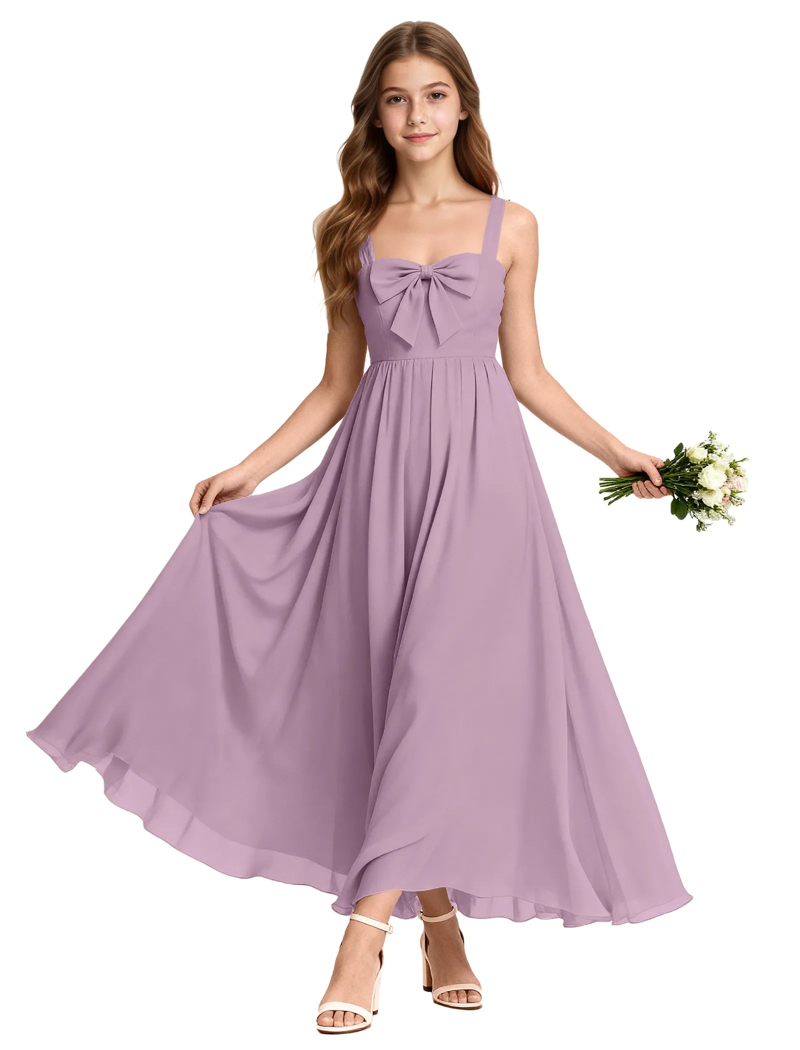 Elegant Bow Junior Bridesmaid Dress