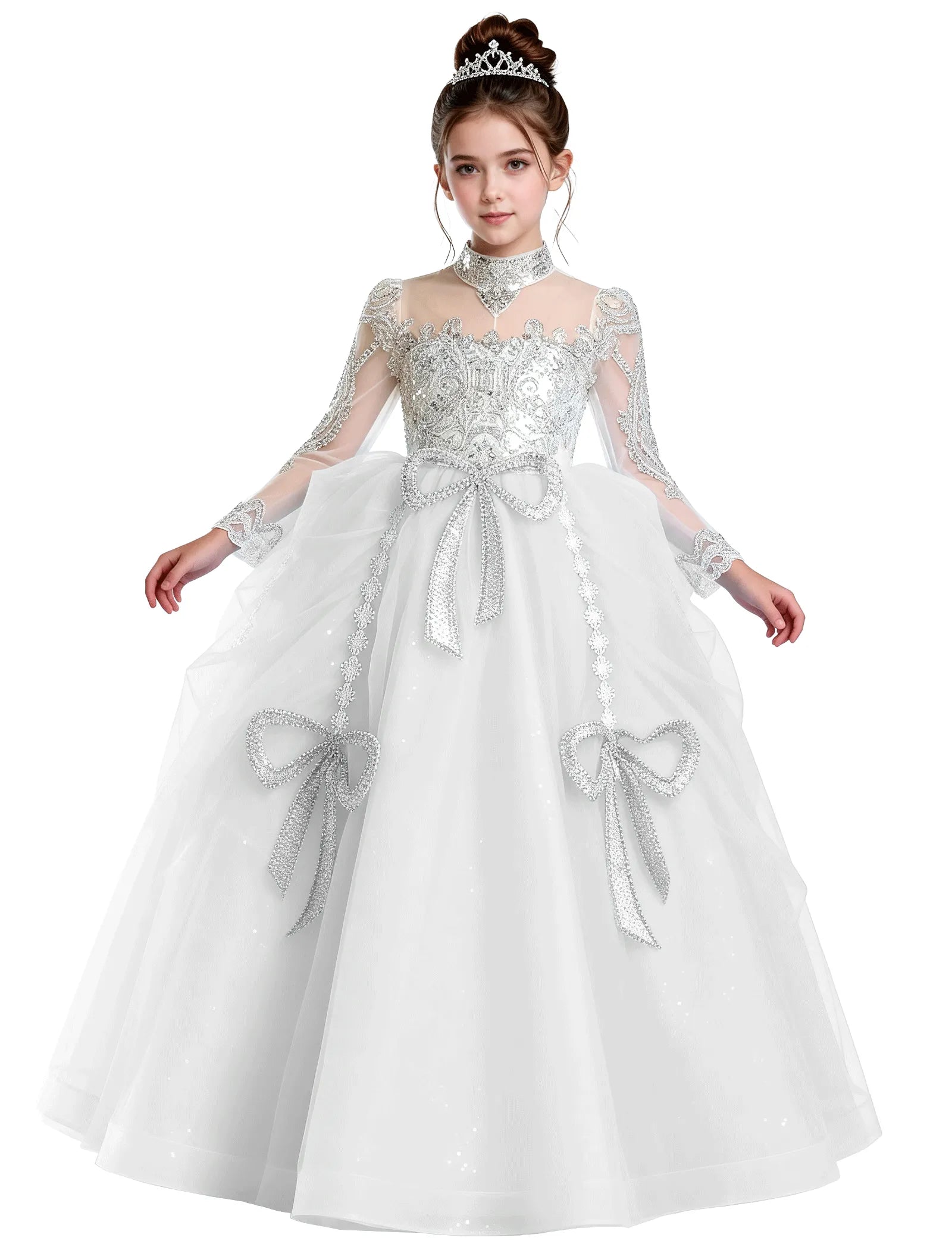 Koronkowa sukienka księżniczki z odkrytymi ramionami