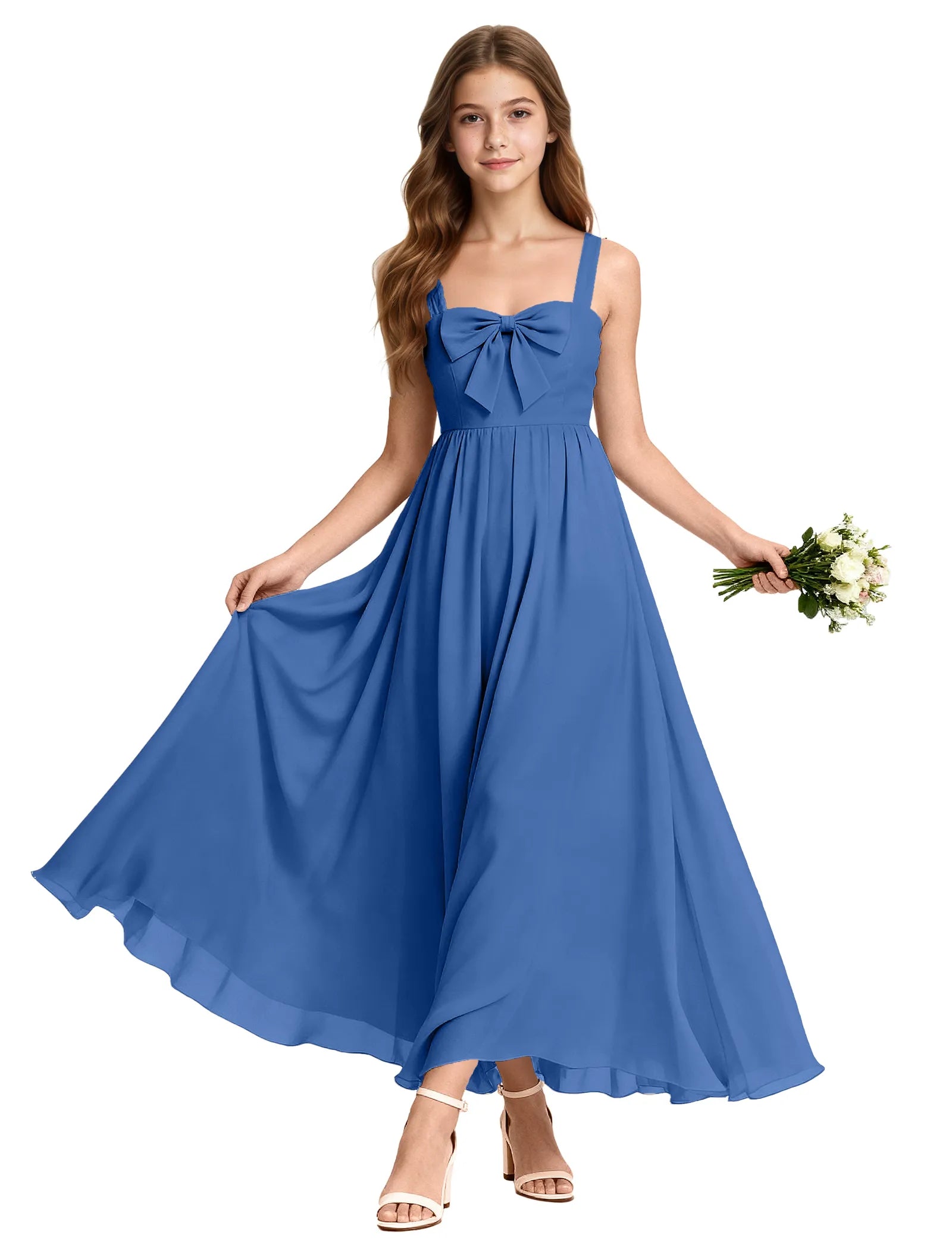 Elegant Bow Junior Bridesmaid Dress