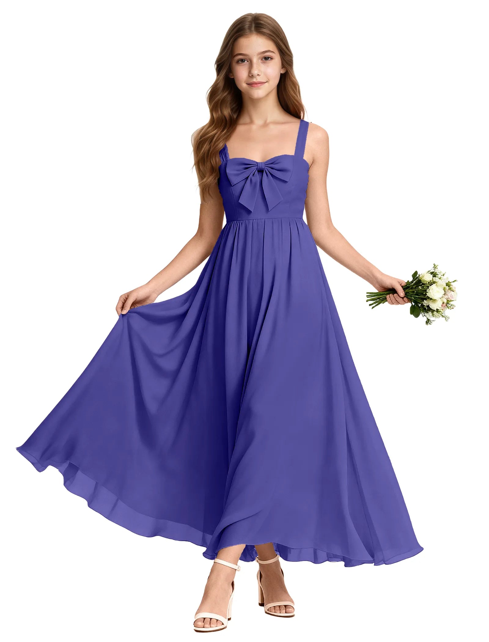 Elegant Bow Junior Bridesmaid Dress