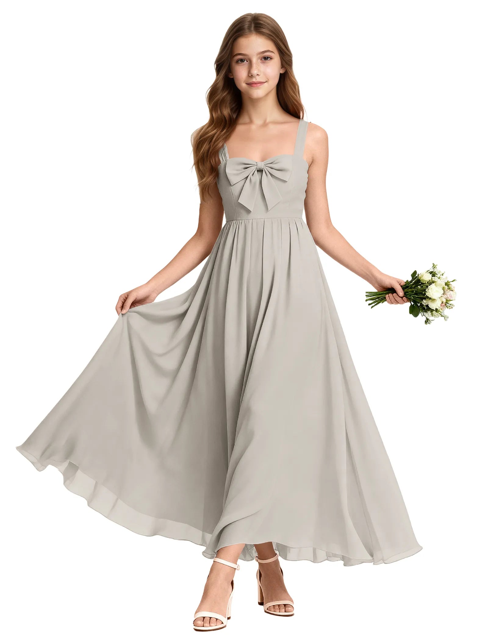 Elegant Bow Junior Bridesmaid Dress