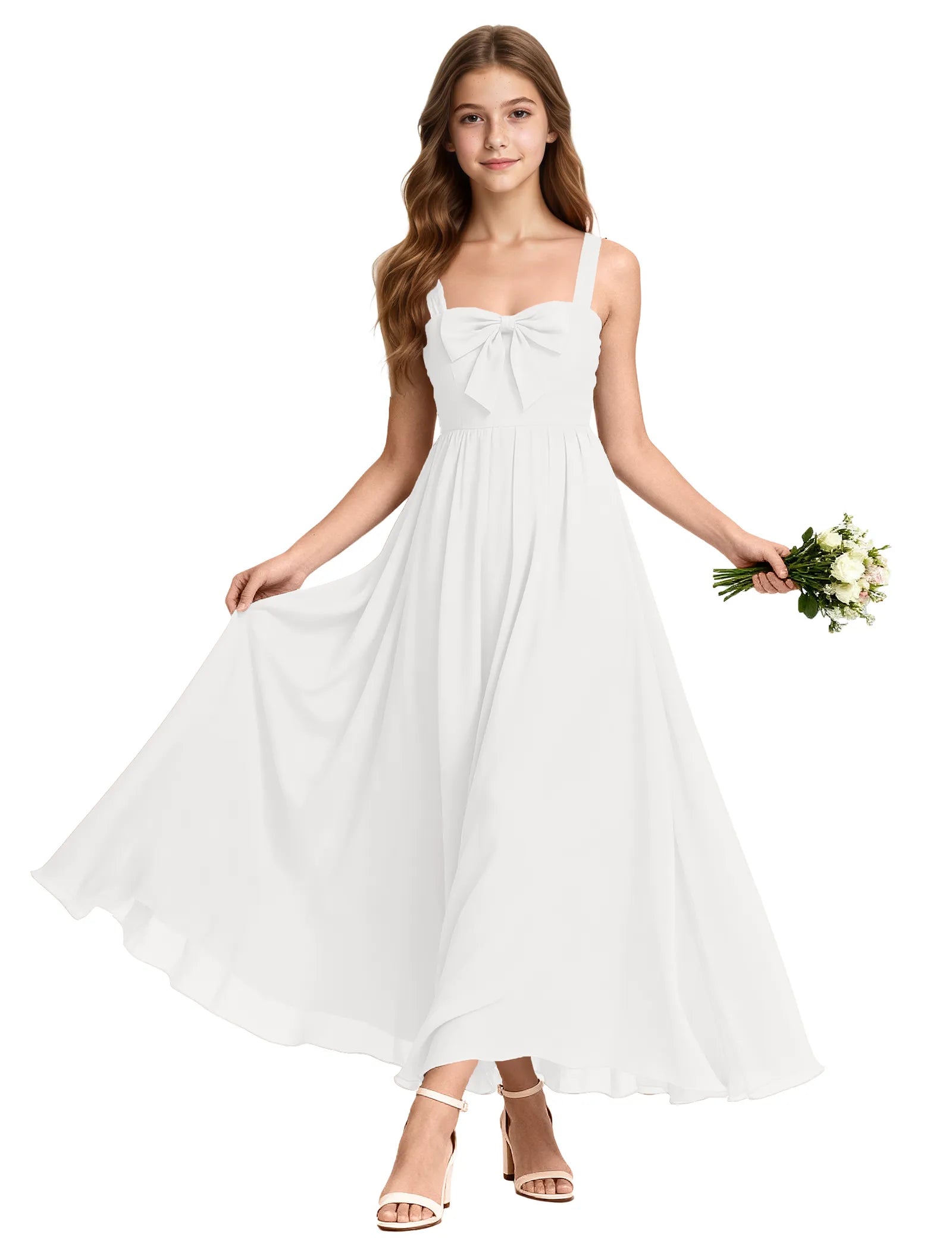 Elegant Bow Junior Bridesmaid Dress