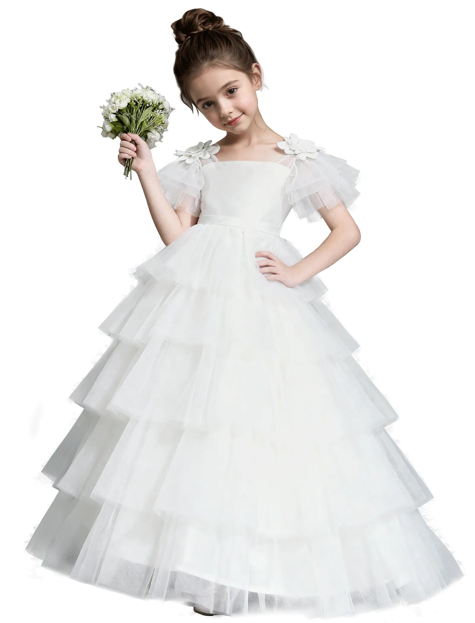 Fairytale Tulle Flower Girl Dress for Weddings