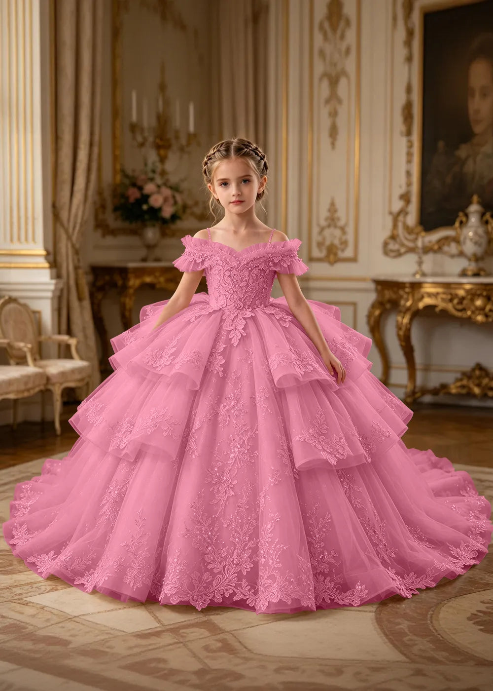 Spitzenkleid mit schulterfreiem Design