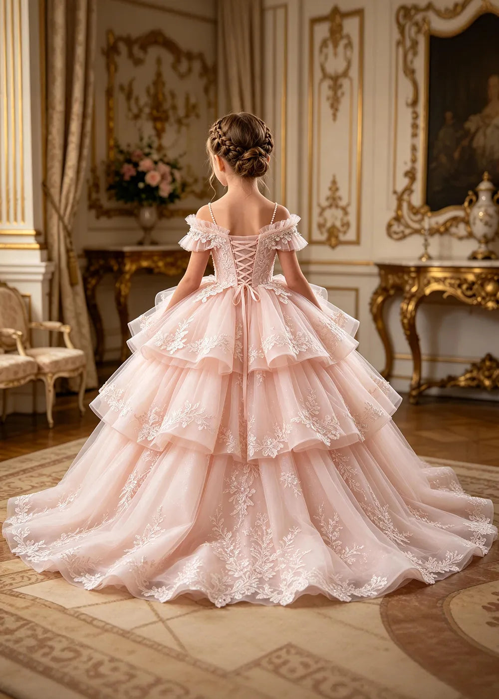 Spitzenkleid mit schulterfreiem Design
