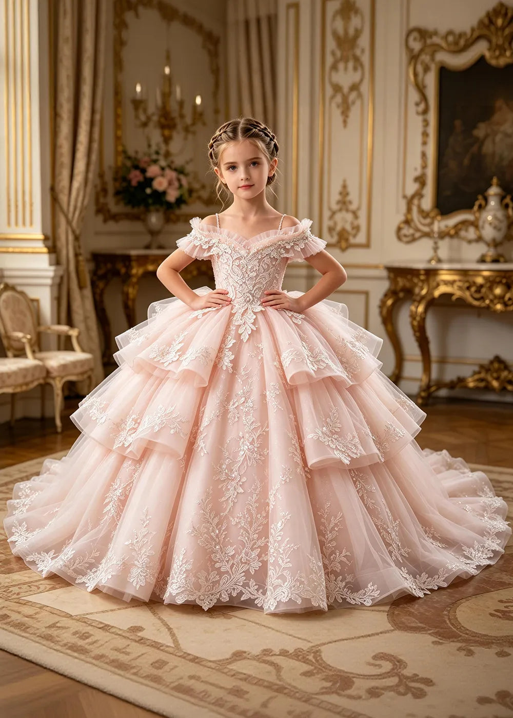 Spitzenkleid mit schulterfreiem Design
