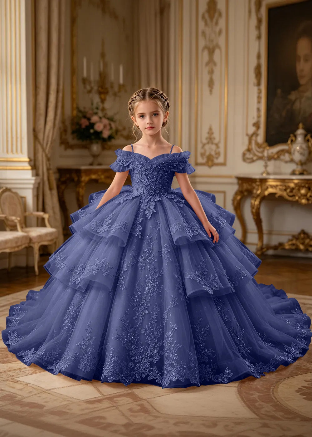 Spitzenkleid mit schulterfreiem Design