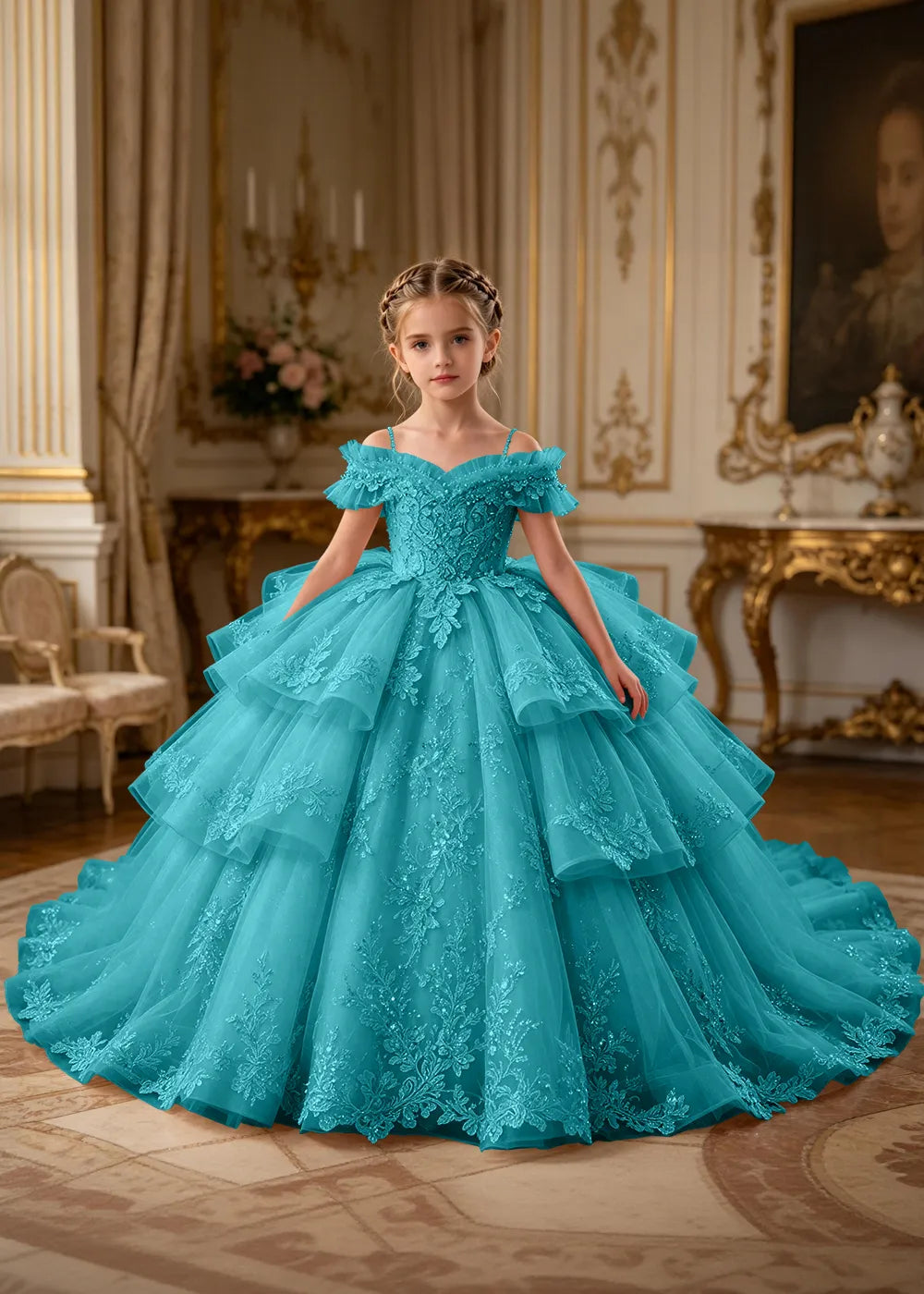 Spitzenkleid mit schulterfreiem Design