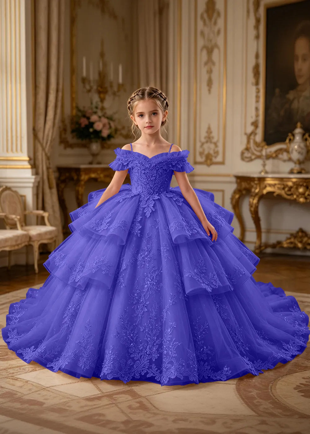 Spitzenkleid mit schulterfreiem Design