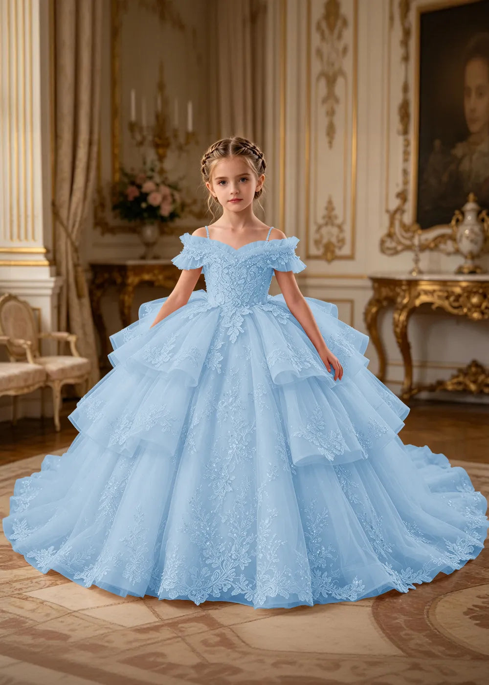 Spitzenkleid mit schulterfreiem Design