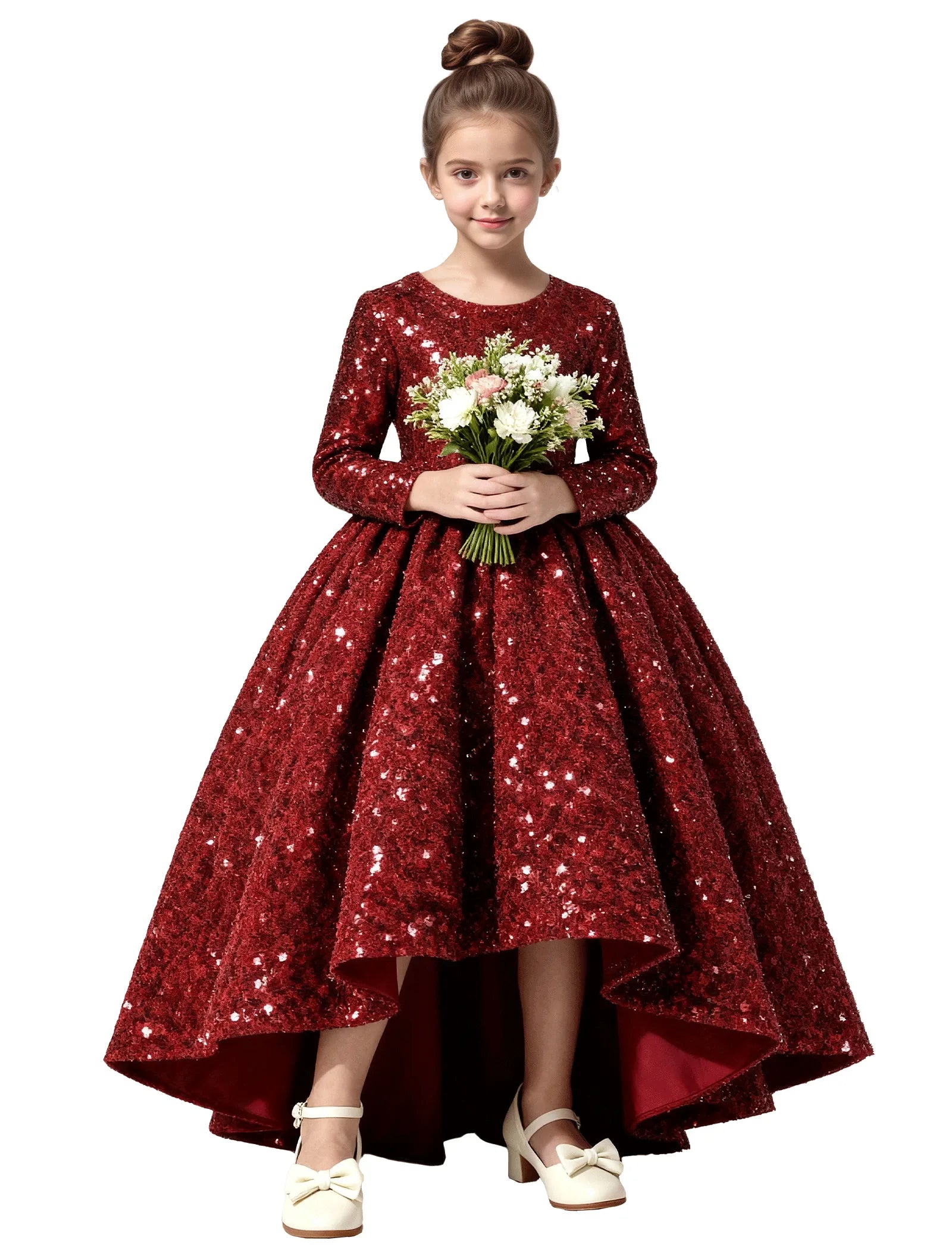 Elegant Glittery Velvet Formal Dress for Kids
