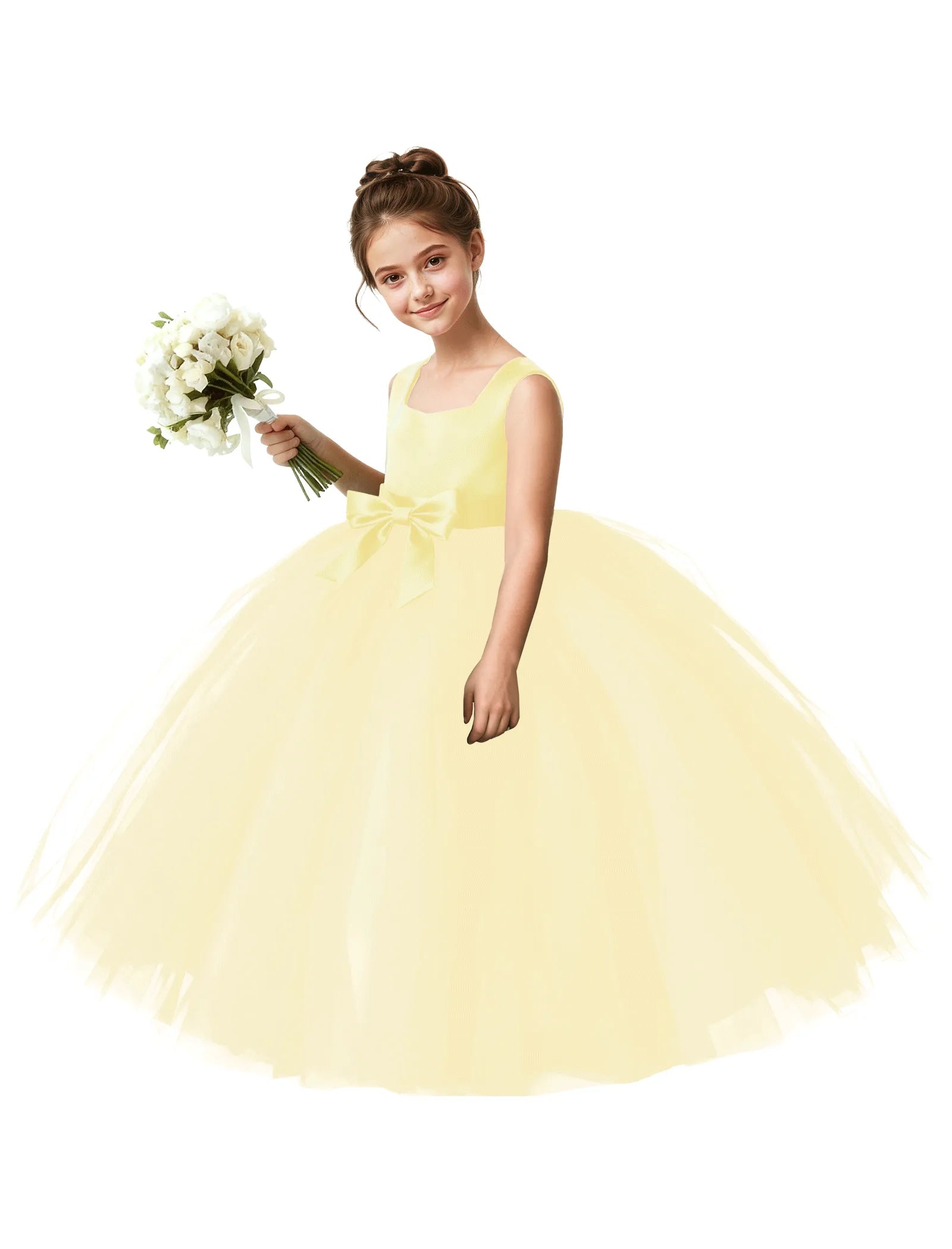 Vestido de princesa sin mangas de encaje
