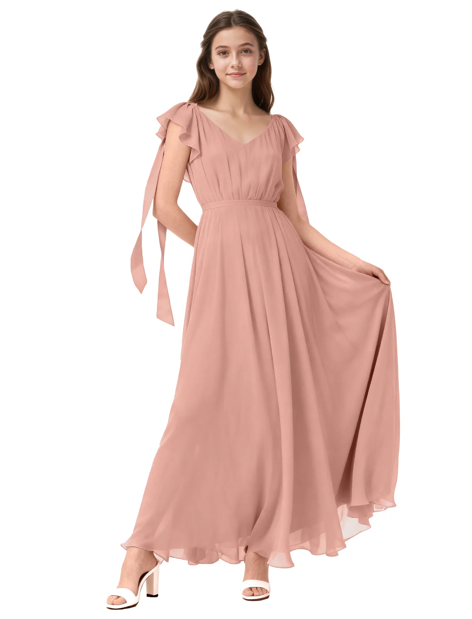 Vestido de princesa sin mangas de encaje