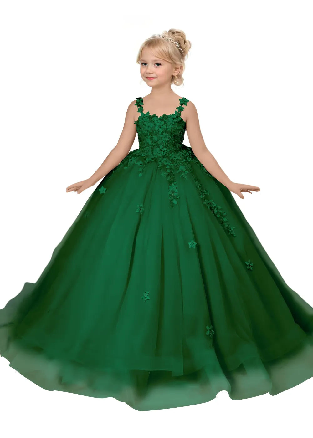 Floral Embroidered Princess Dress