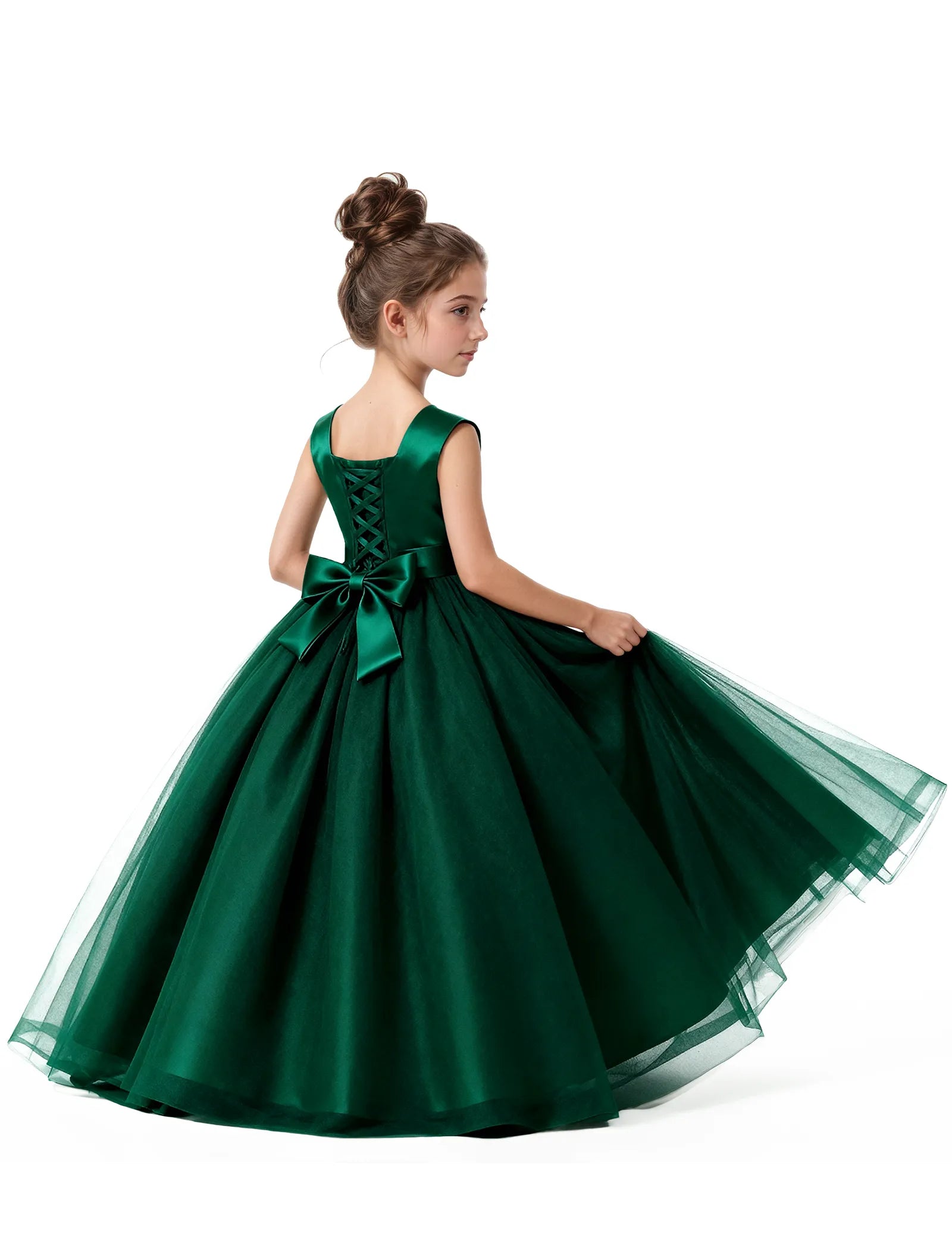 Girls Tulle Ball Gown Flower Girl Dress