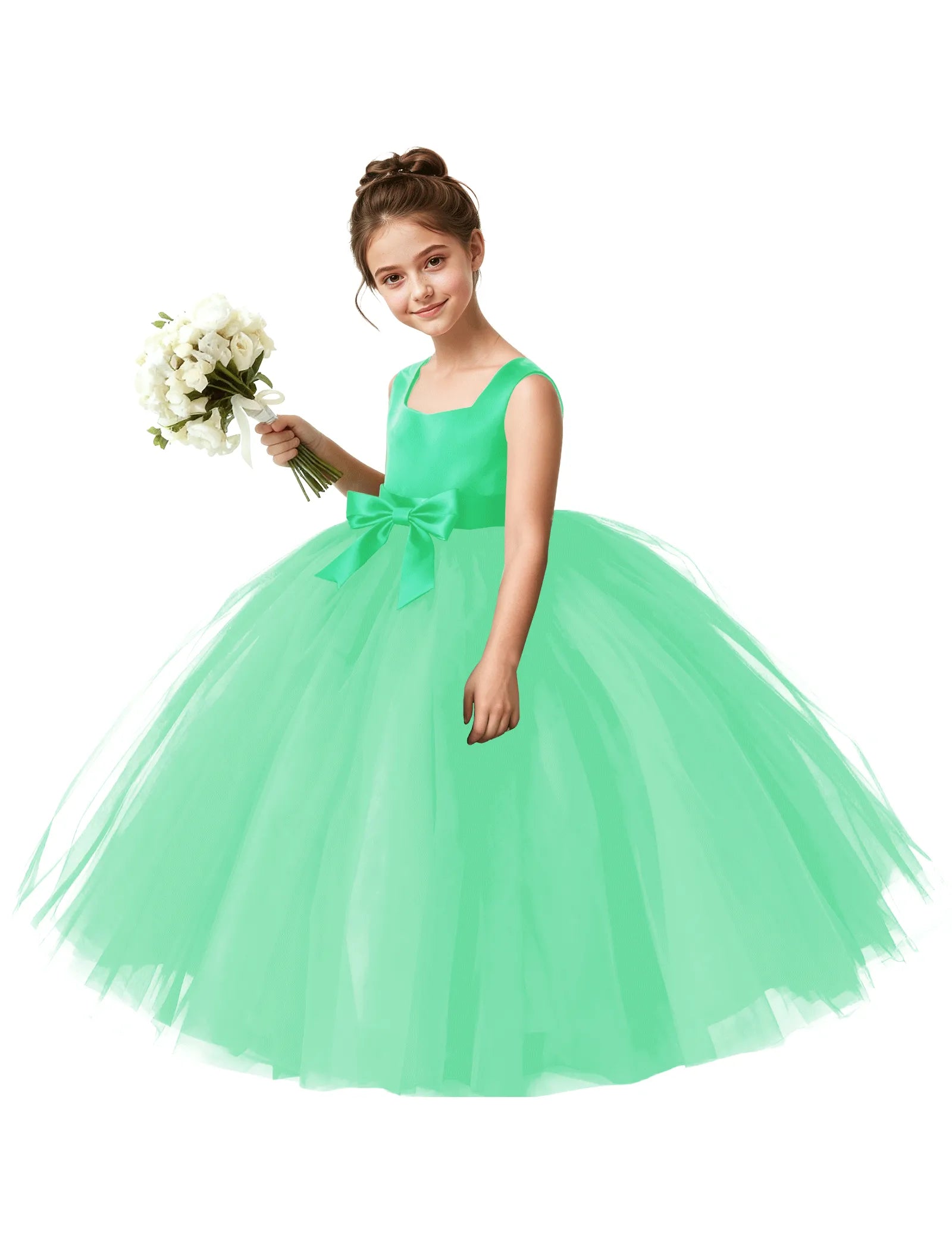 Vestido de princesa sin mangas de encaje