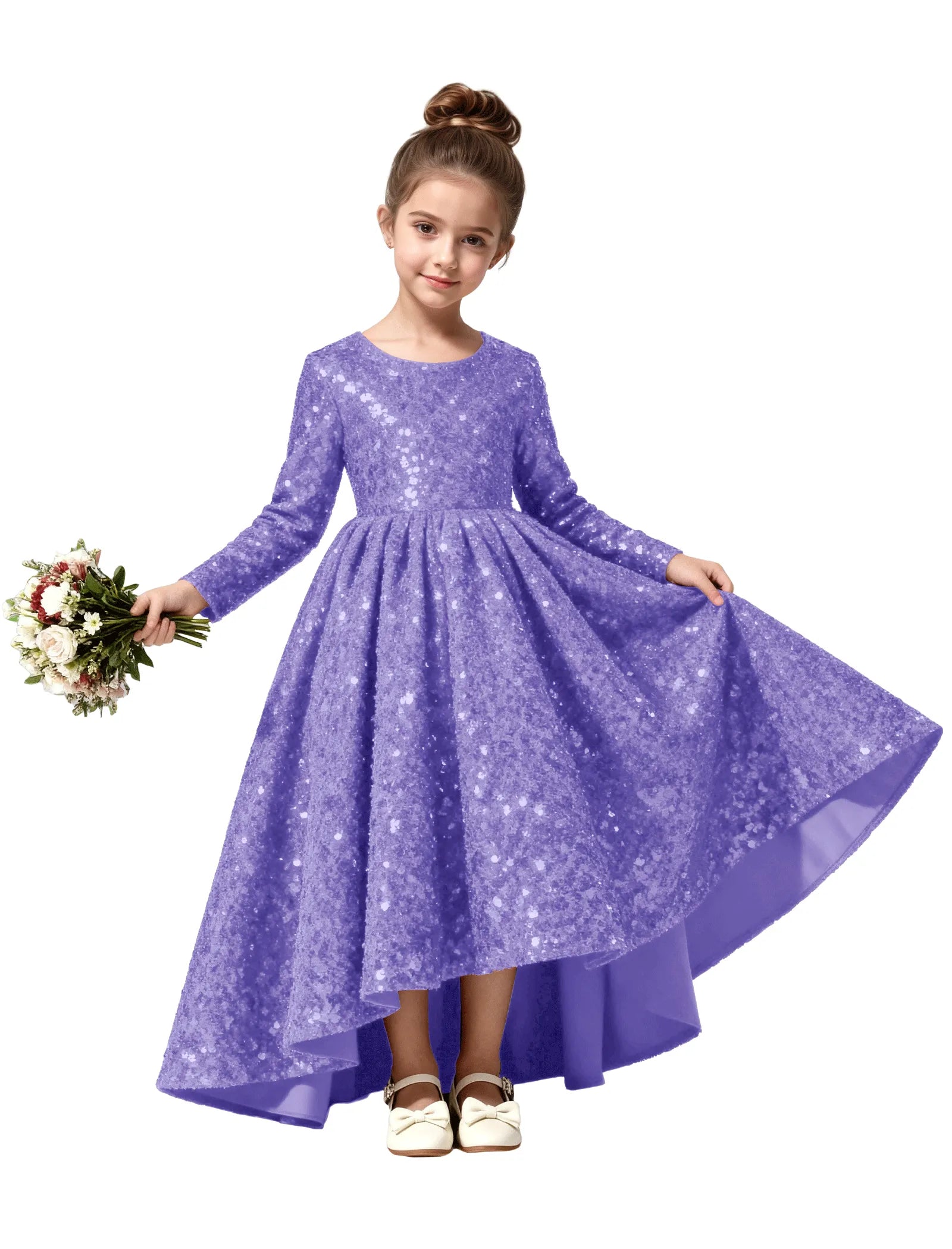 Elegant Glittery Velvet Formal Dress for Kids