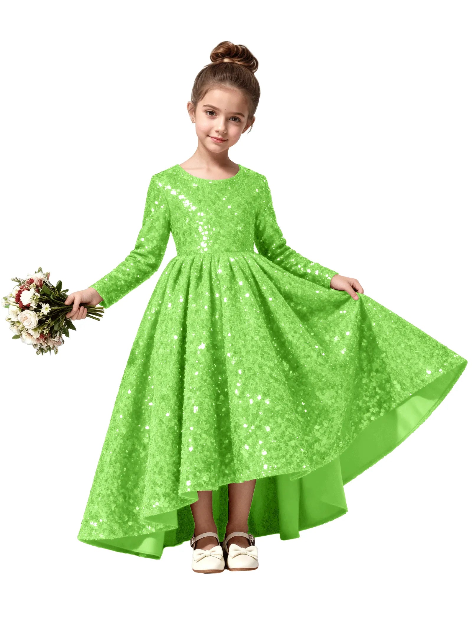 Elegant Glittery Velvet Formal Dress for Kids