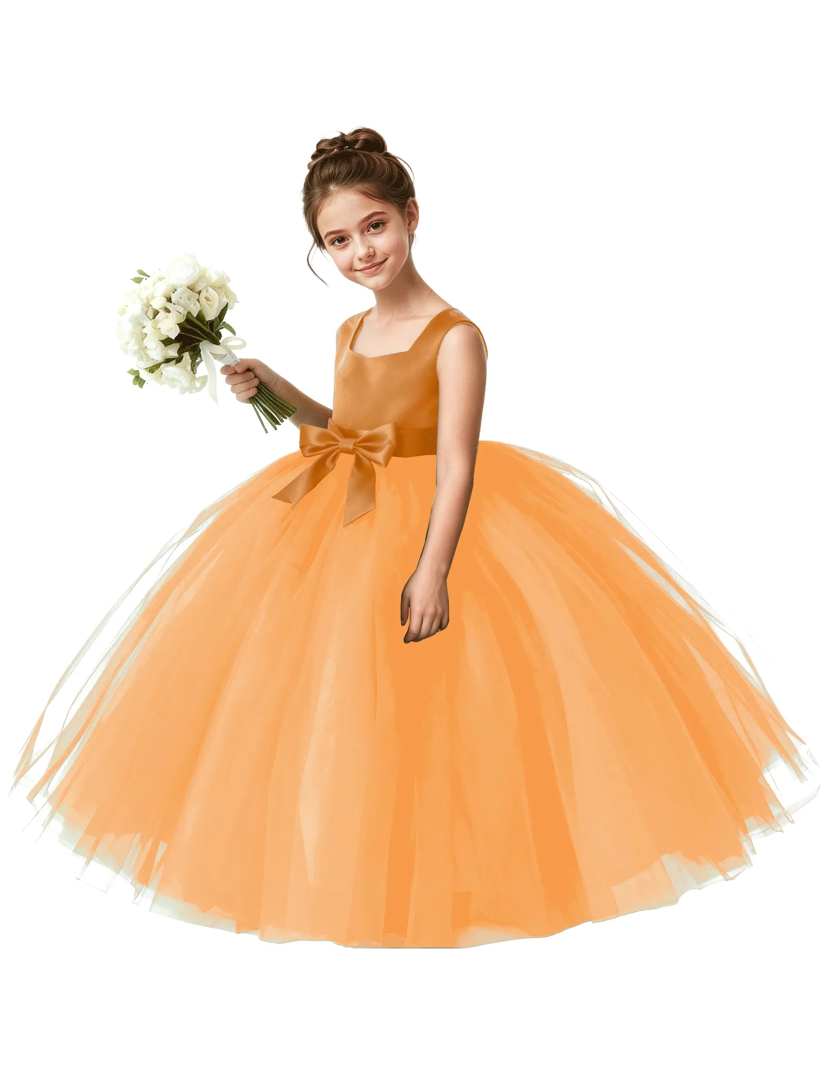 Girls Tulle Ball Gown Flower Girl Dress