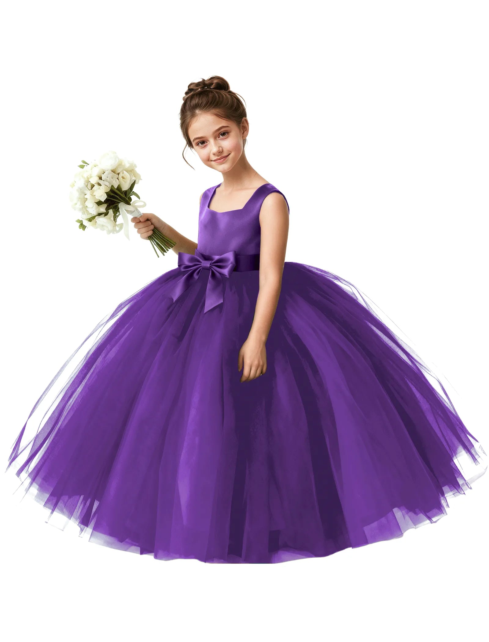 Vestido de princesa sin mangas de encaje