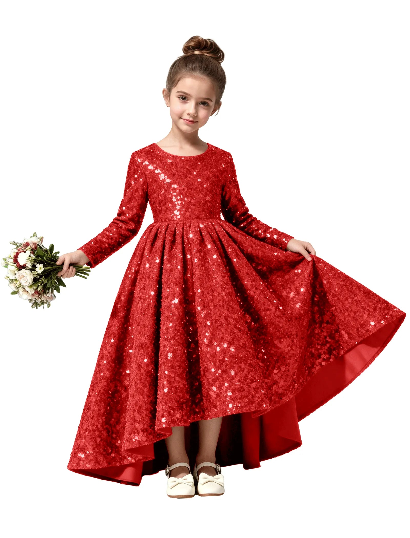 Elegant Glittery Velvet Formal Dress for Kids