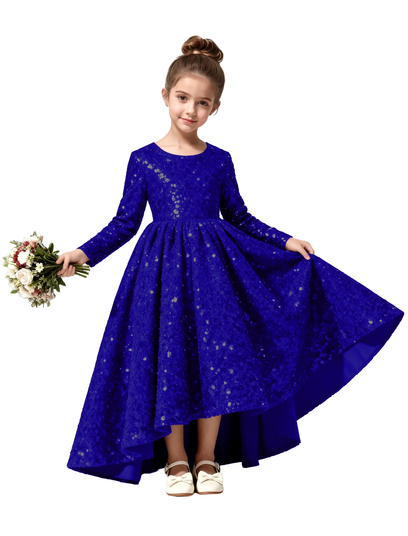 Elegant Glittery Velvet Formal Dress for Kids