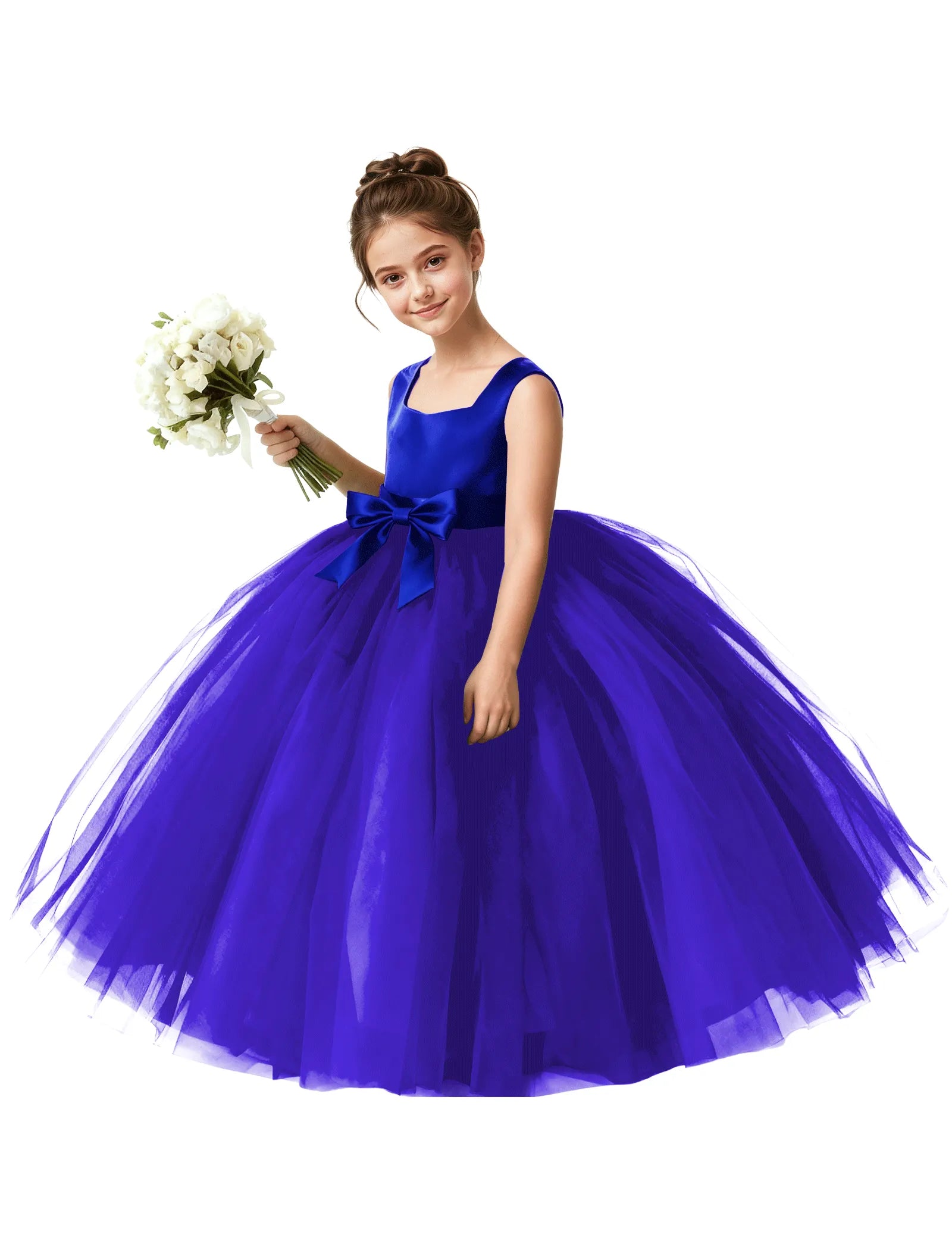 Vestido de princesa sin mangas de encaje