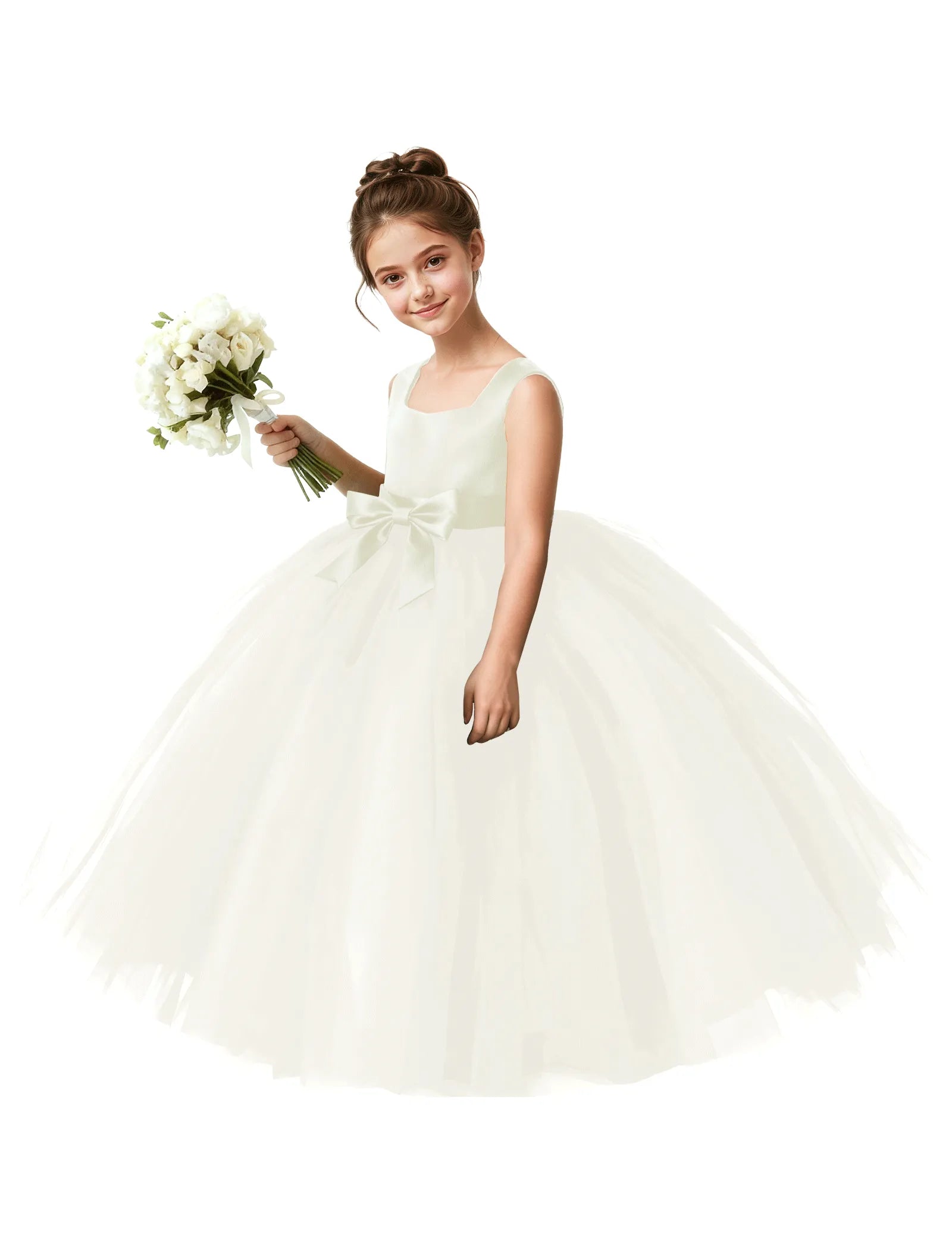 Vestido de princesa sin mangas de encaje