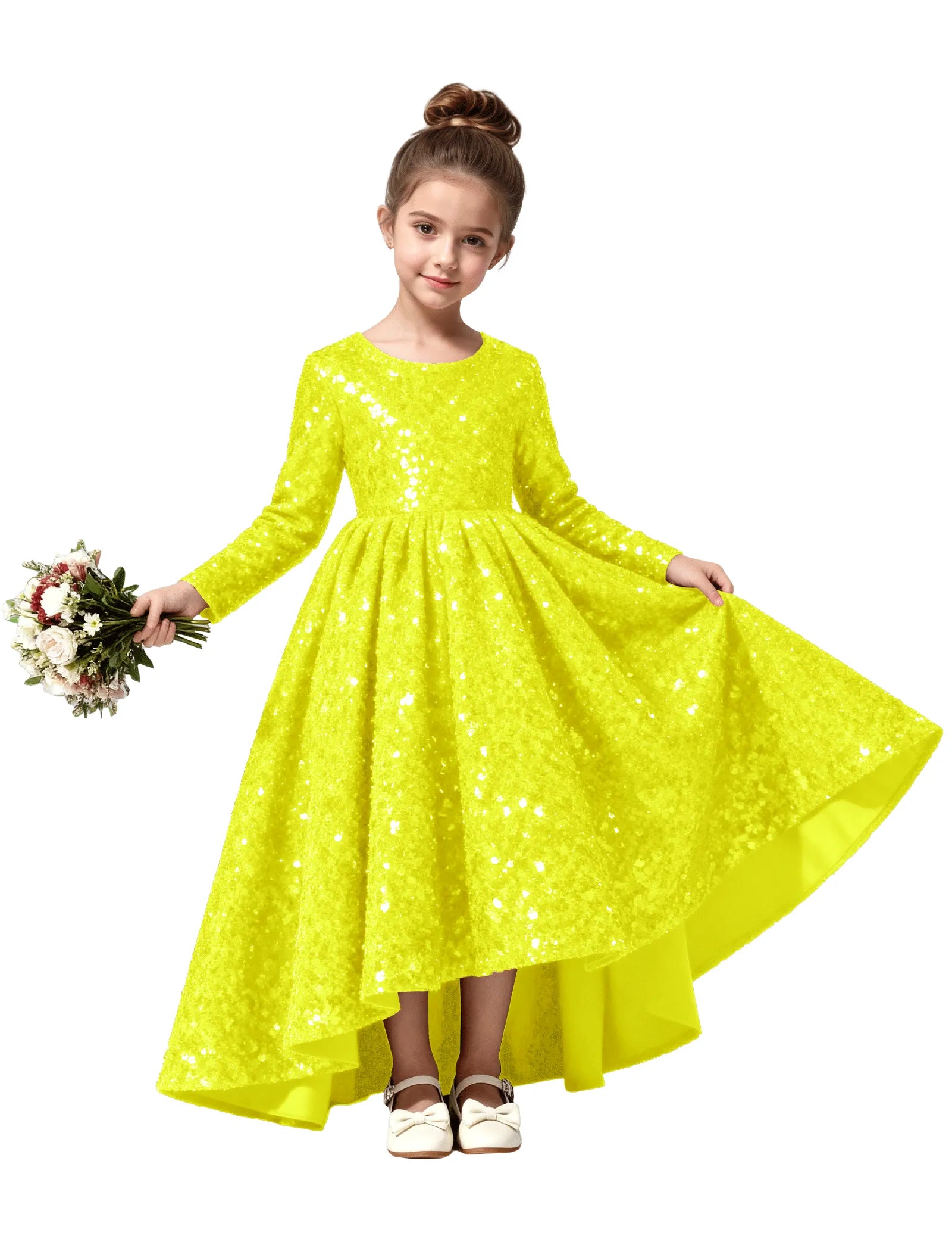 Elegant Glittery Velvet Formal Dress for Kids