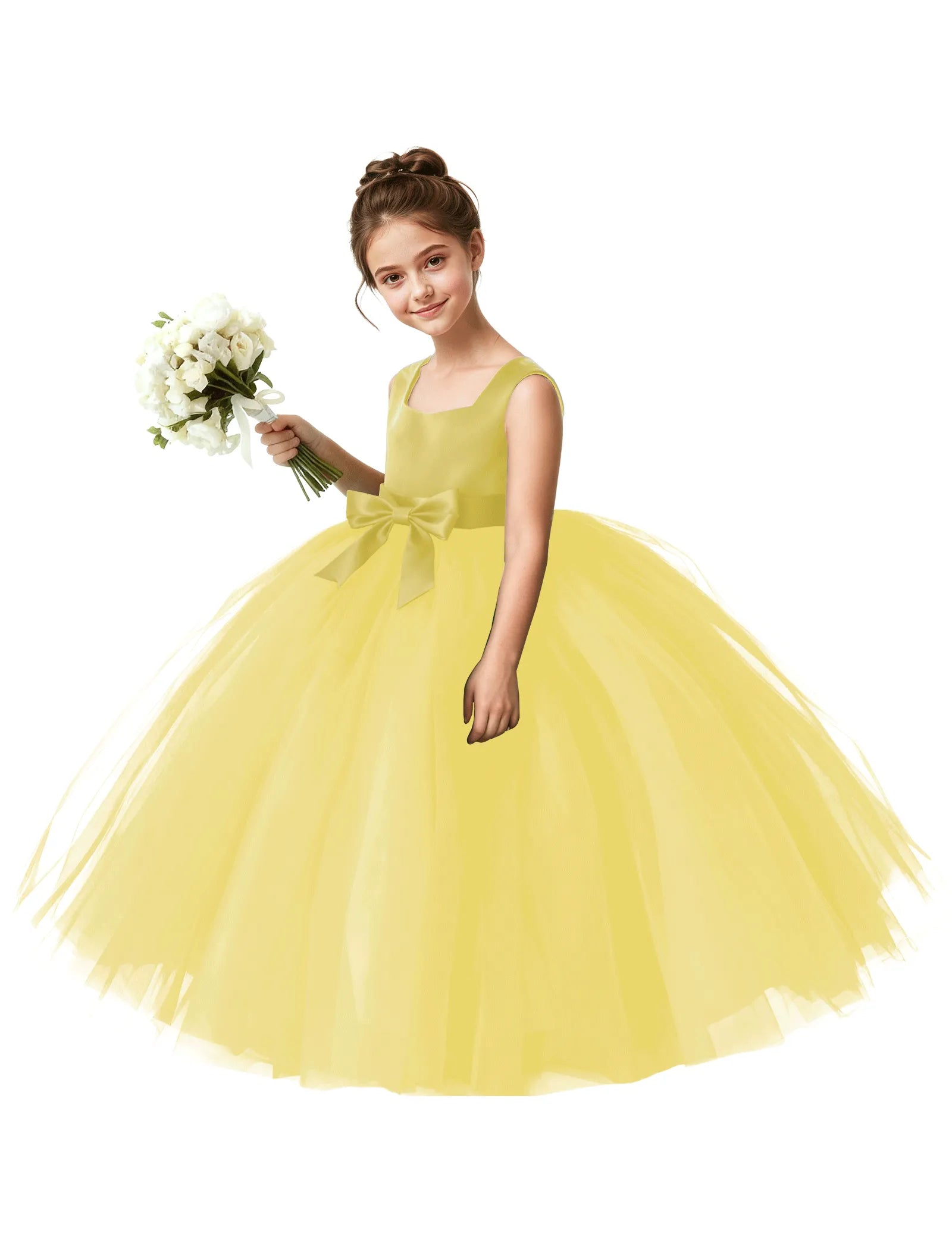 Girls Tulle Ball Gown Flower Girl Dress