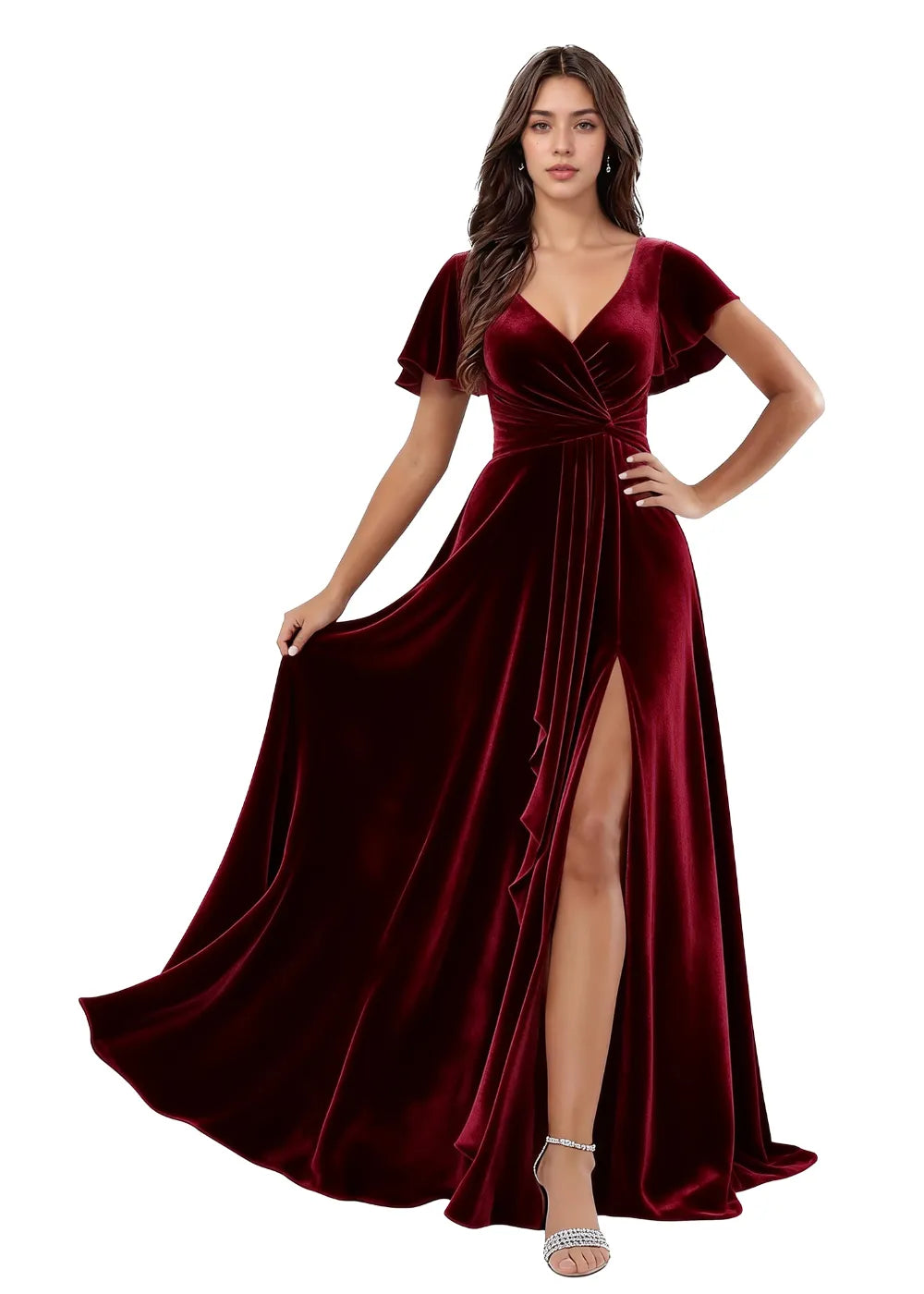 Temptation Twist – Elegant Velvet Formal Gown