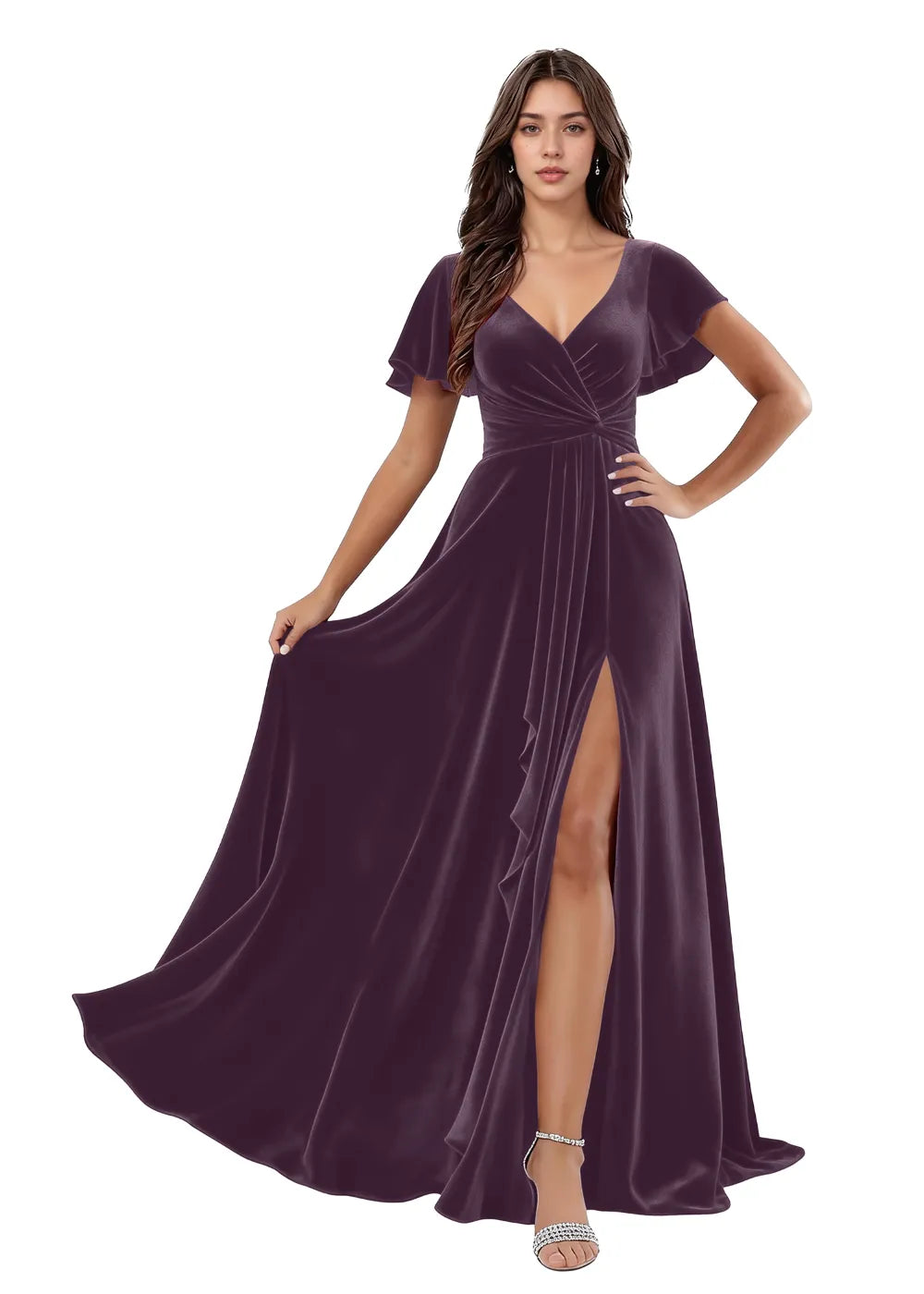 Temptation Twist – Elegant Velvet Formal Gown
