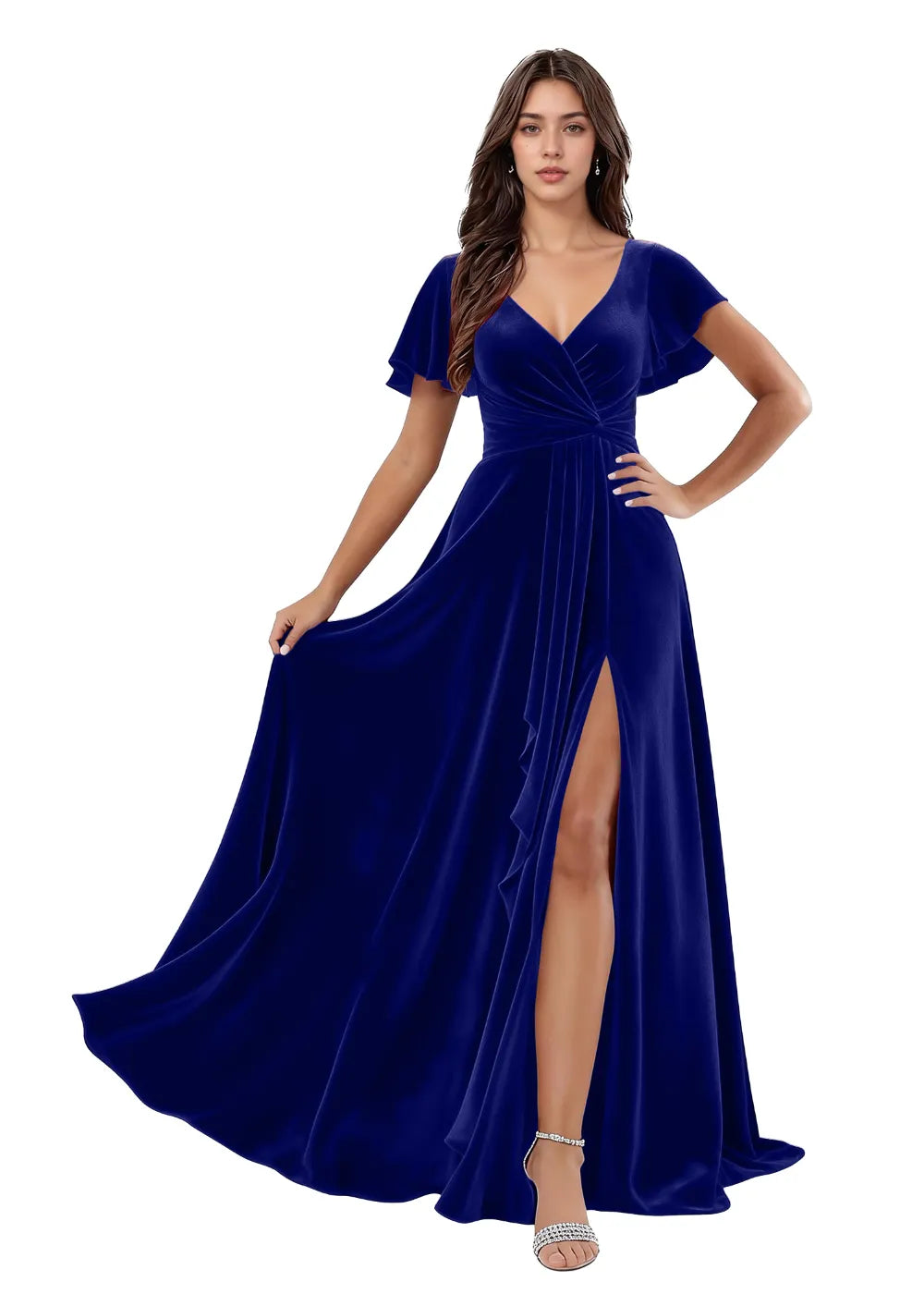 Temptation Twist – Elegant Velvet Formal Gown