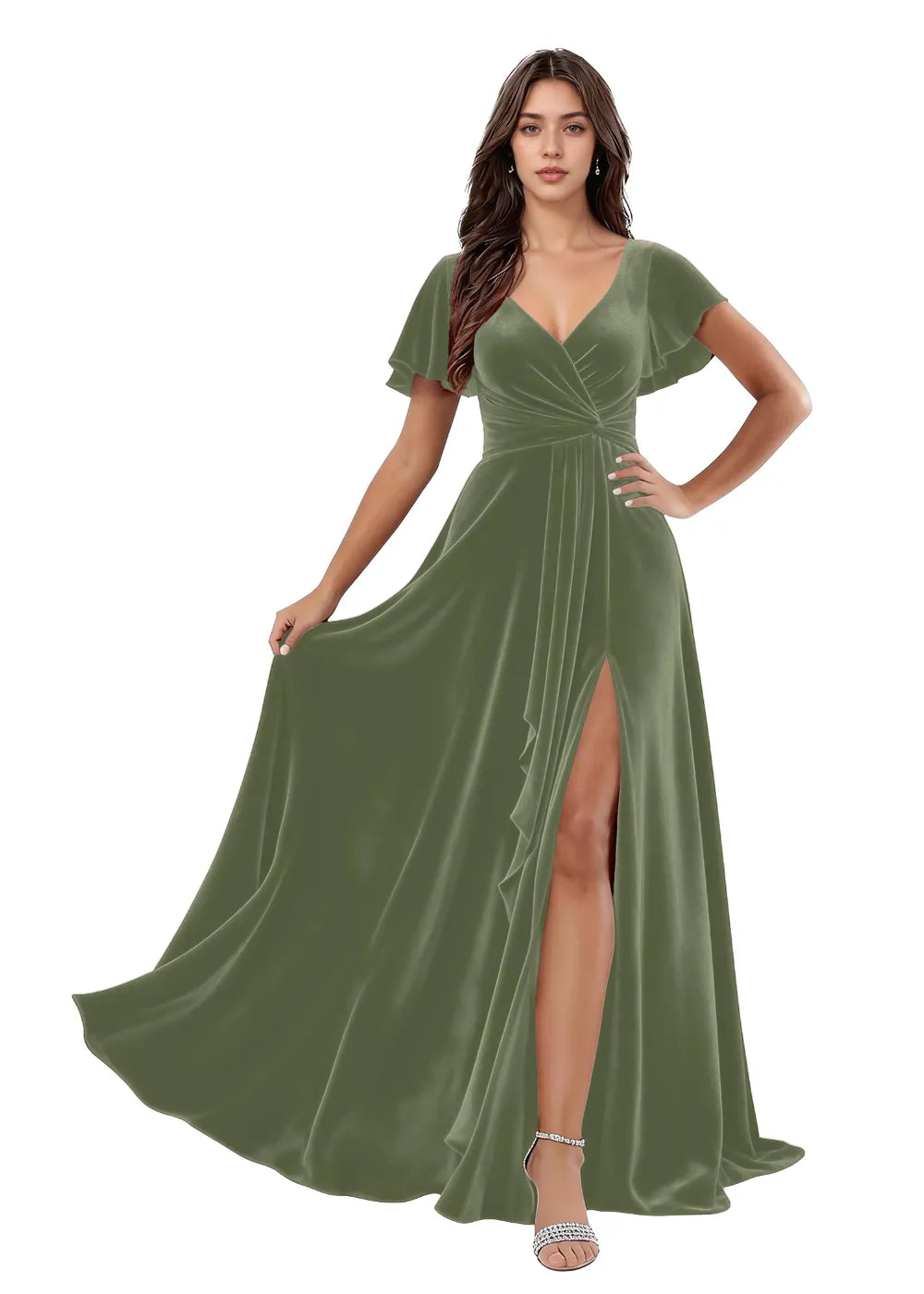 Temptation Twist – Elegant Velvet Formal Gown