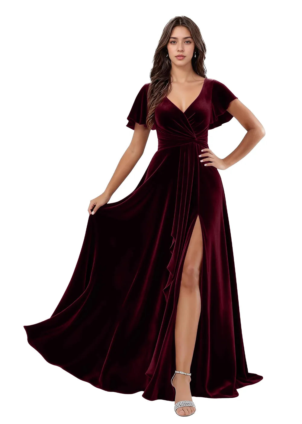 Temptation Twist – Elegant Velvet Formal Gown