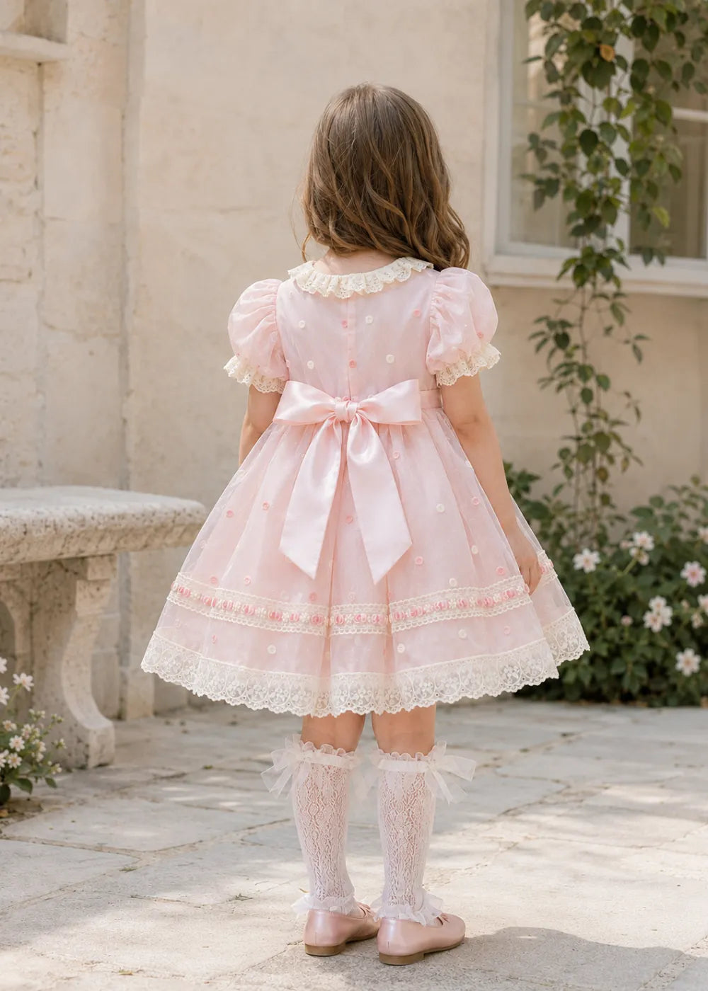 Vestido de princesa sin mangas de encaje