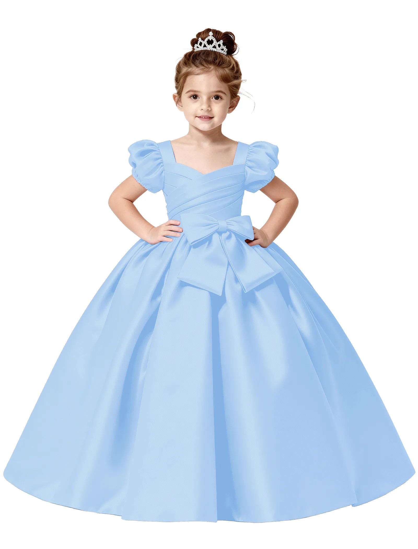 Vestido de princesa sin mangas de encaje