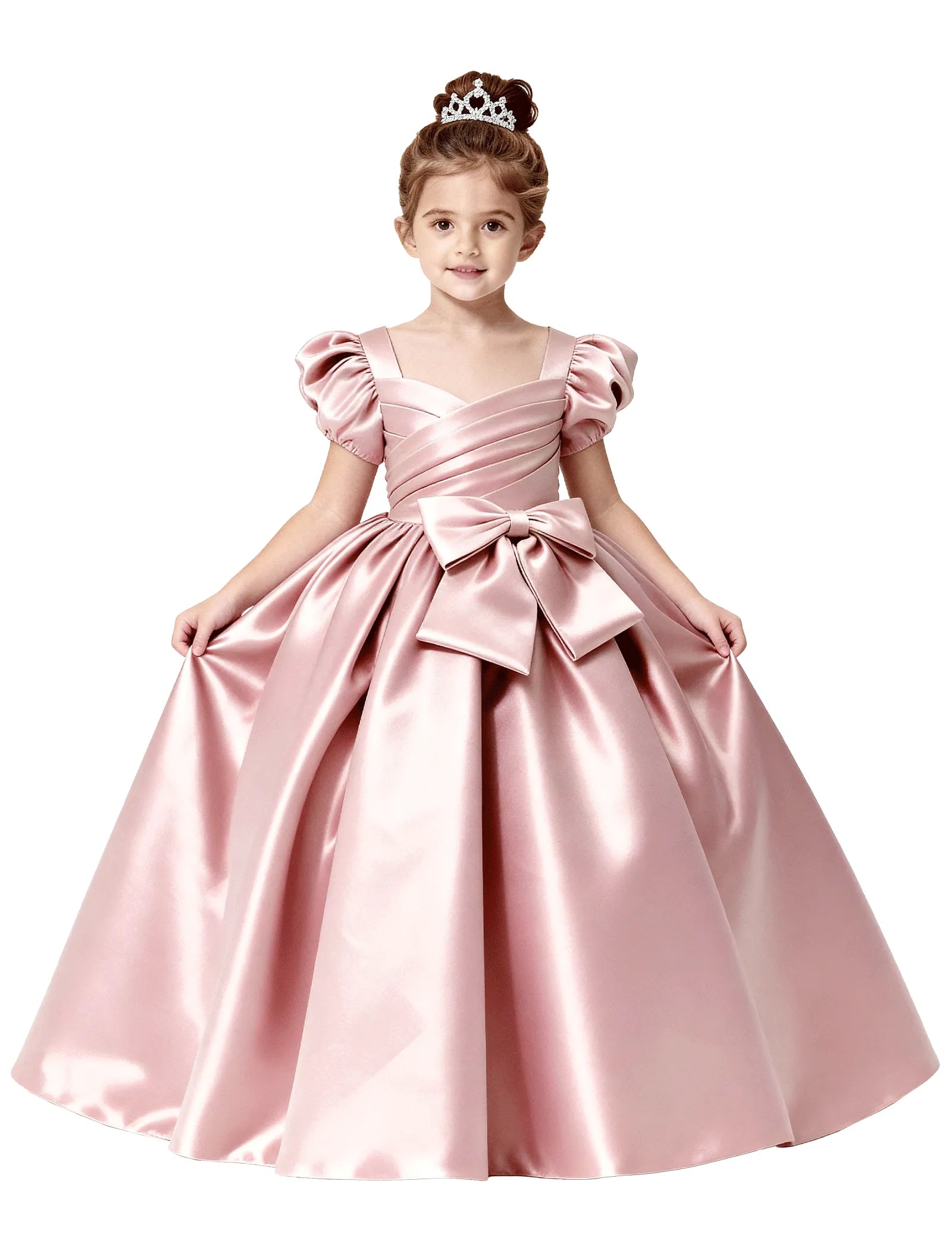 Vestido de princesa sin mangas de encaje