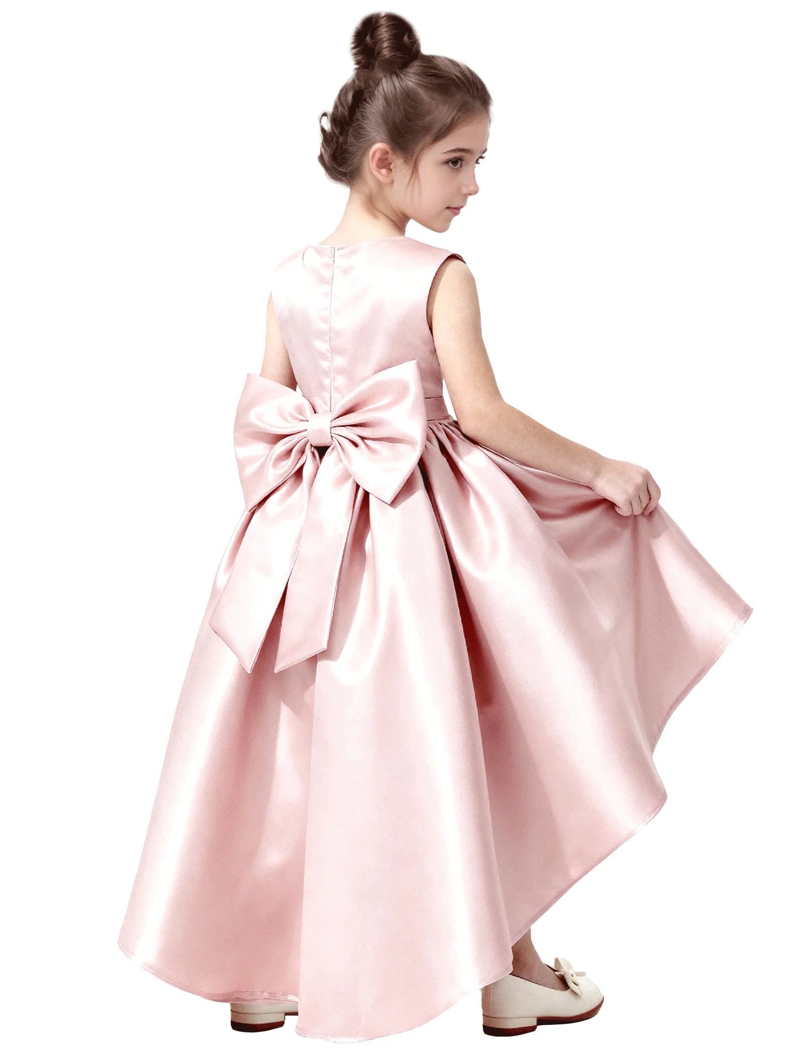 オフショルダーのレースプリンセスドレス