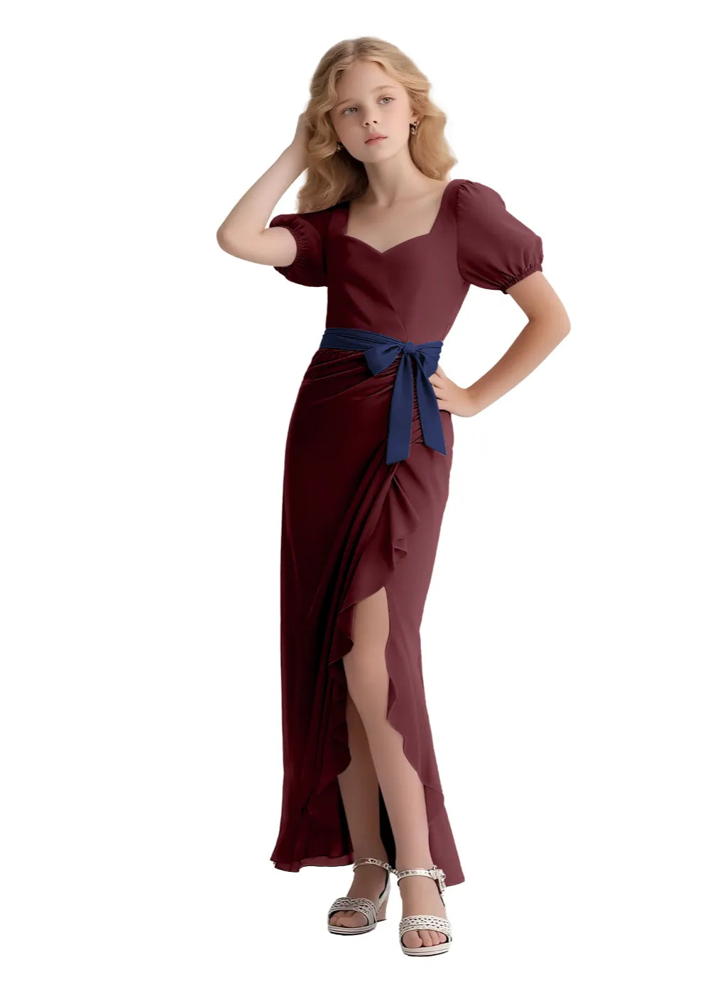 Long Chiffon Junior Bridesmaid Dresses